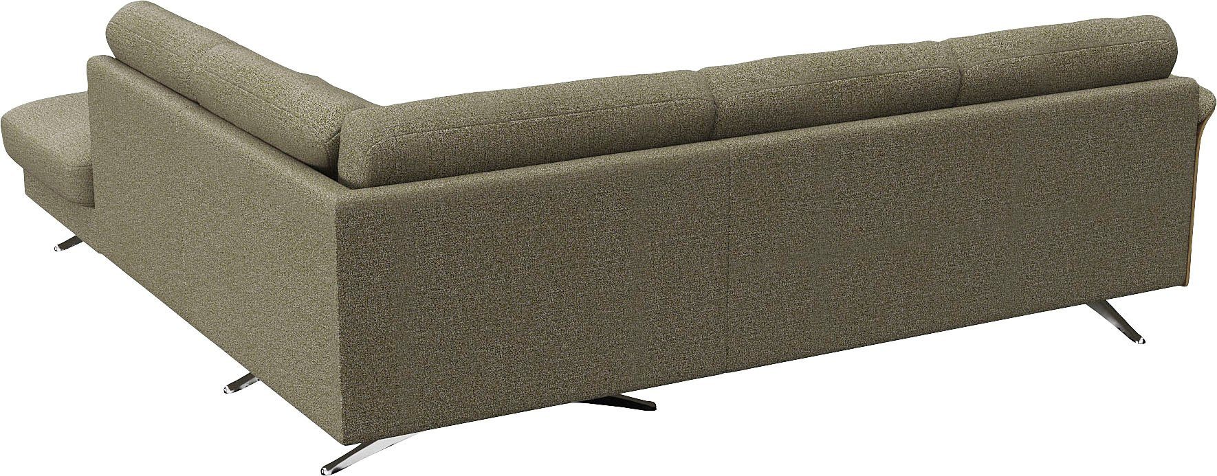 FLEXLUX Hoekbank Glow, super comfortabel door hoogwaardige zitconstructie met binnenvering, L-vorm