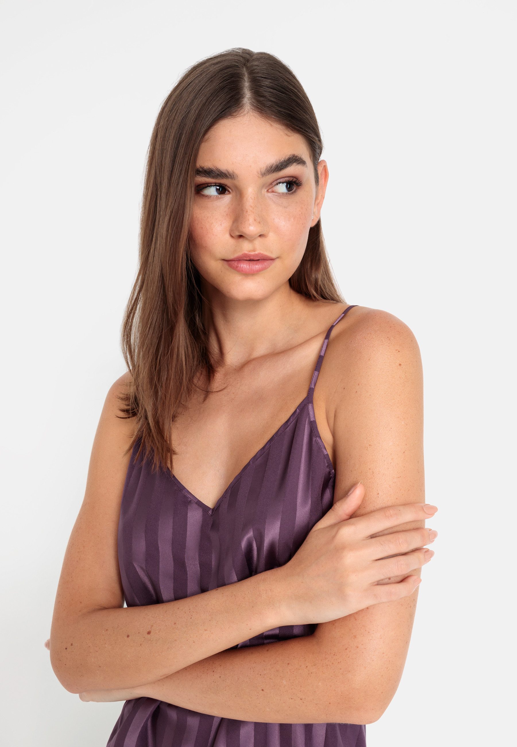 LSCN by LASCANA Negligé in elegant streepdesign (1-delig)