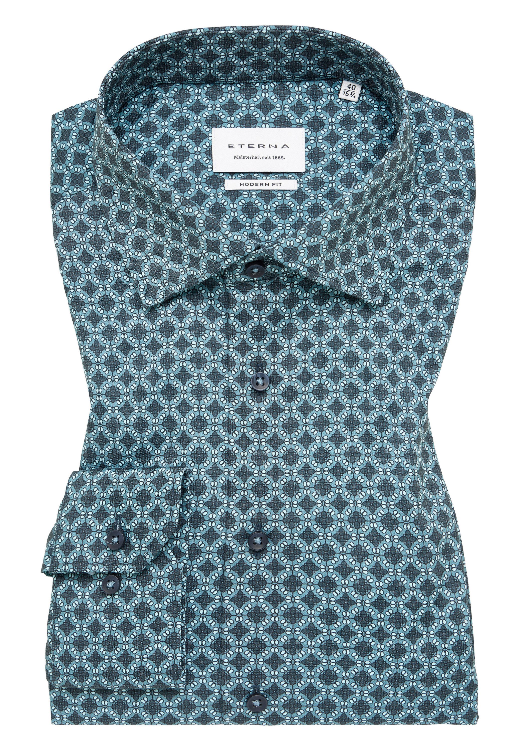 Eterna Overhemd met lange mouwen MODERN FIT NON IRON (strijkvrij)