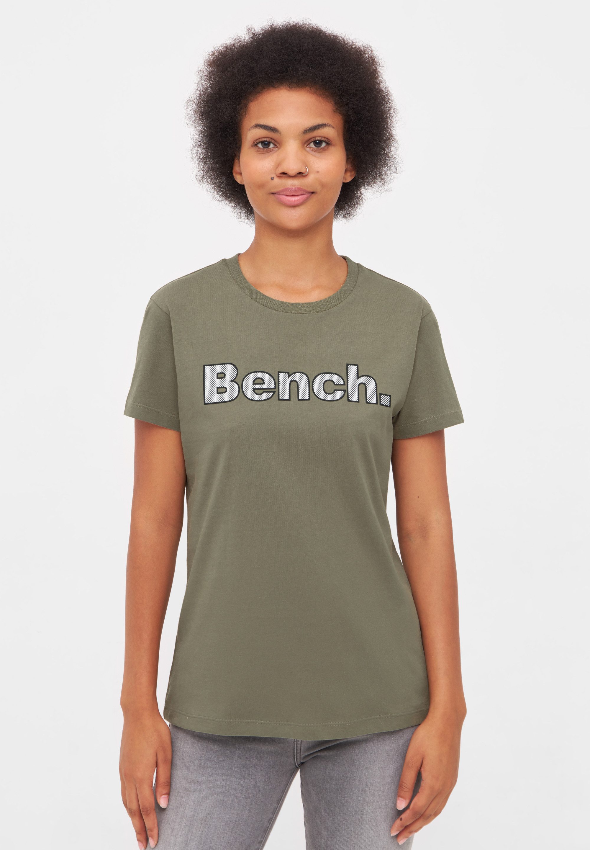 Bench. Shirt met korte mouwen Leora dames t-shirts maat 36 groen