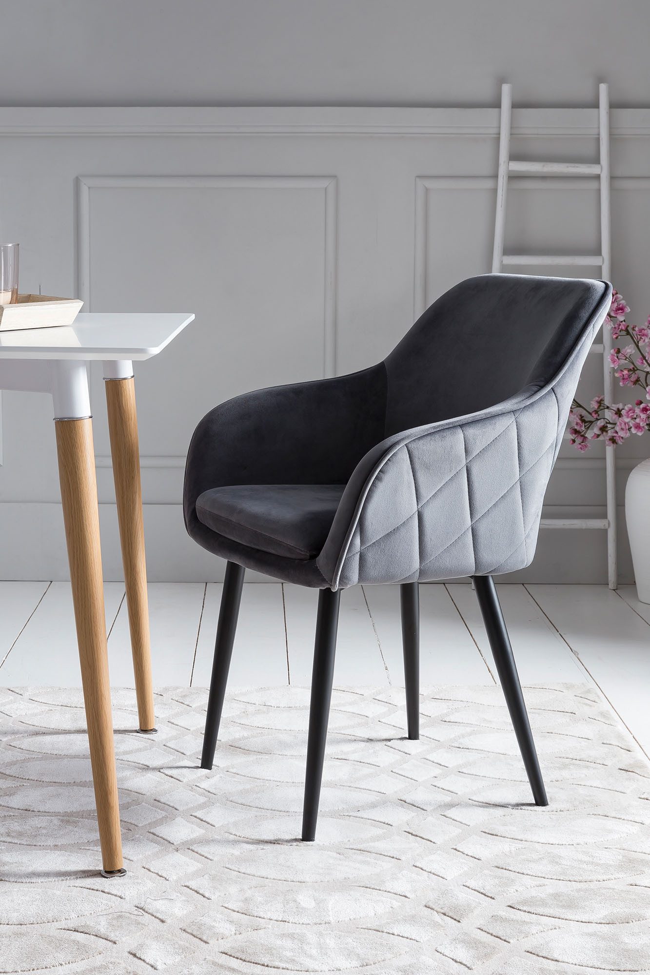 SalesFever Eethoek Rugvlak met ingewikkelde ruitstepping (set, 6-delig)
