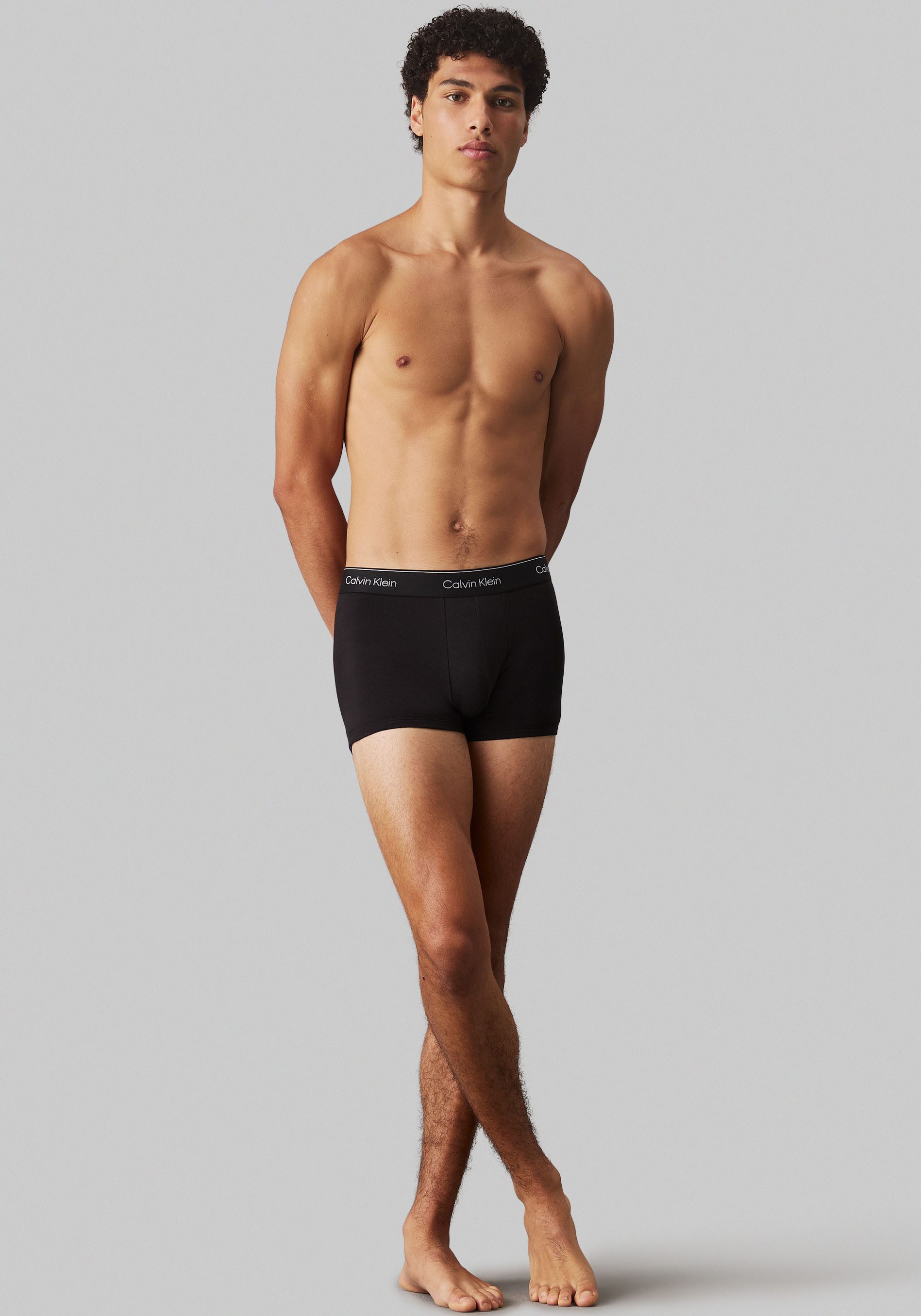 Calvin Klein Boxershort TRUNK 3PK met logo-elastische tailleband (3 stuks) (set, 3 stuks)