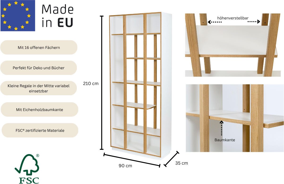 Woodman Boekenkast Newbury in een leuke scandinavisch look