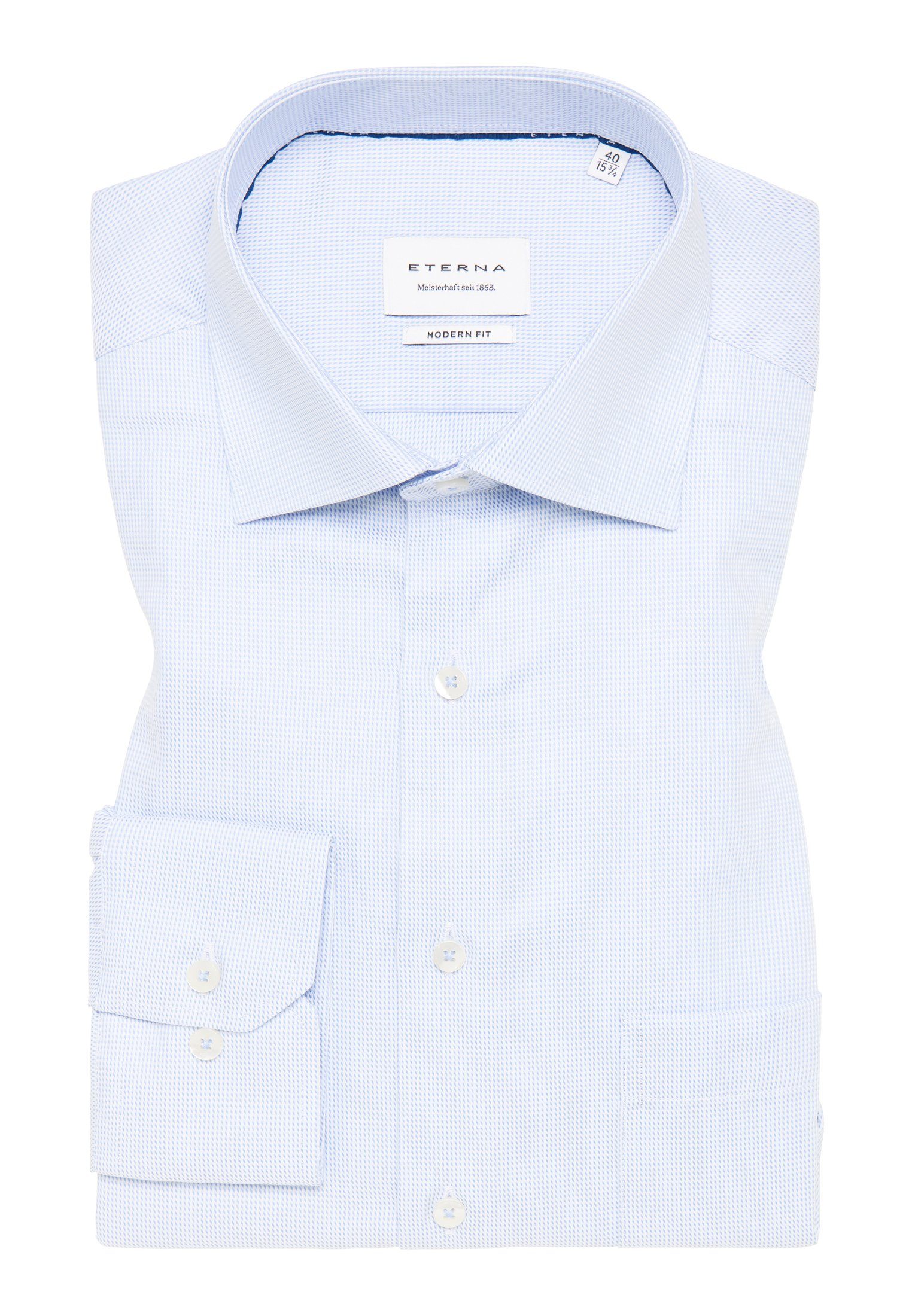 Eterna Overhemd met lange mouwen MODERN FIT NON IRON (strijkvrij)