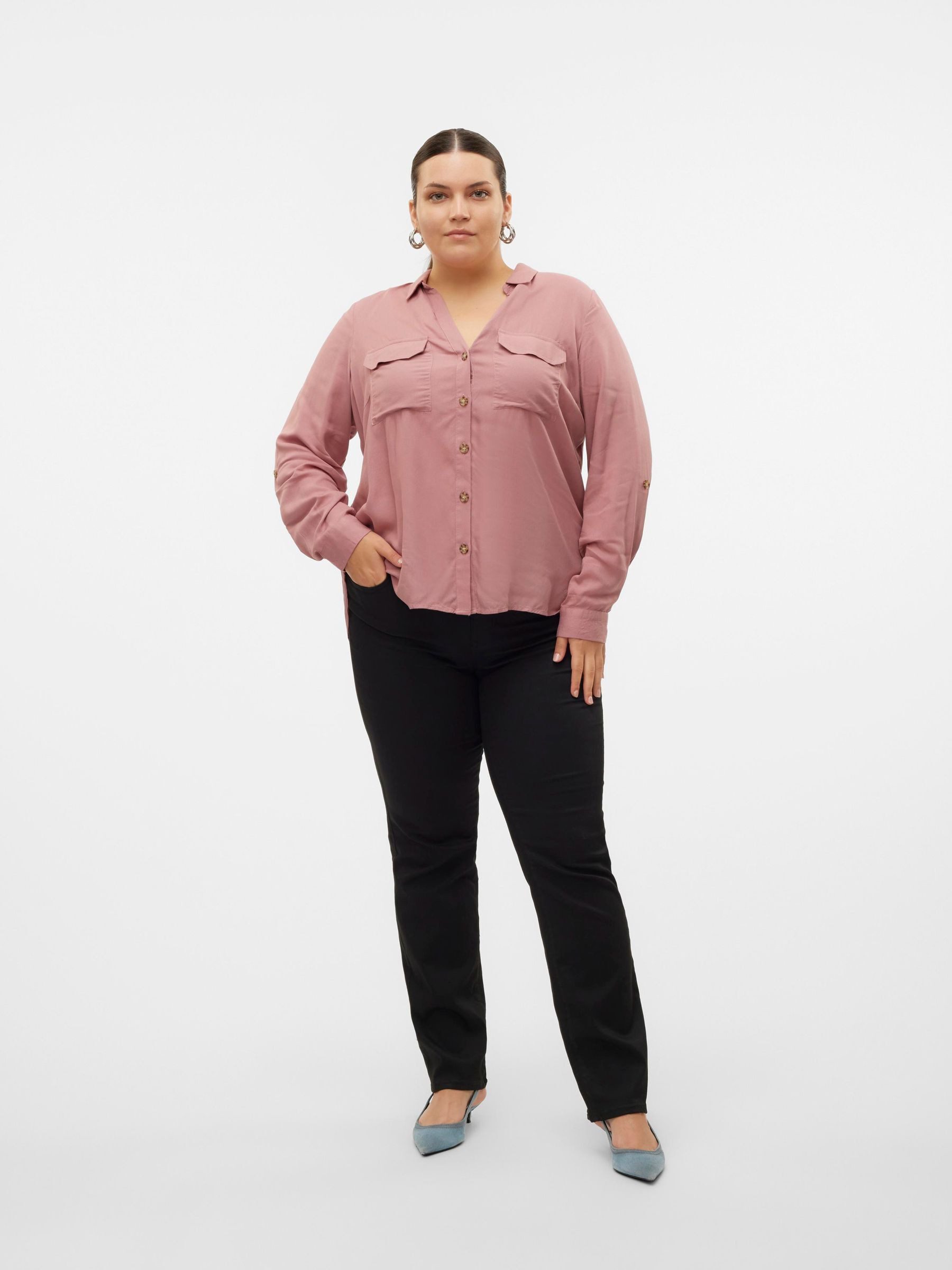 Vero Moda Curve Straight jeans VMCFLASH MR STRAIGHT J LI140 GA CUR NOOS