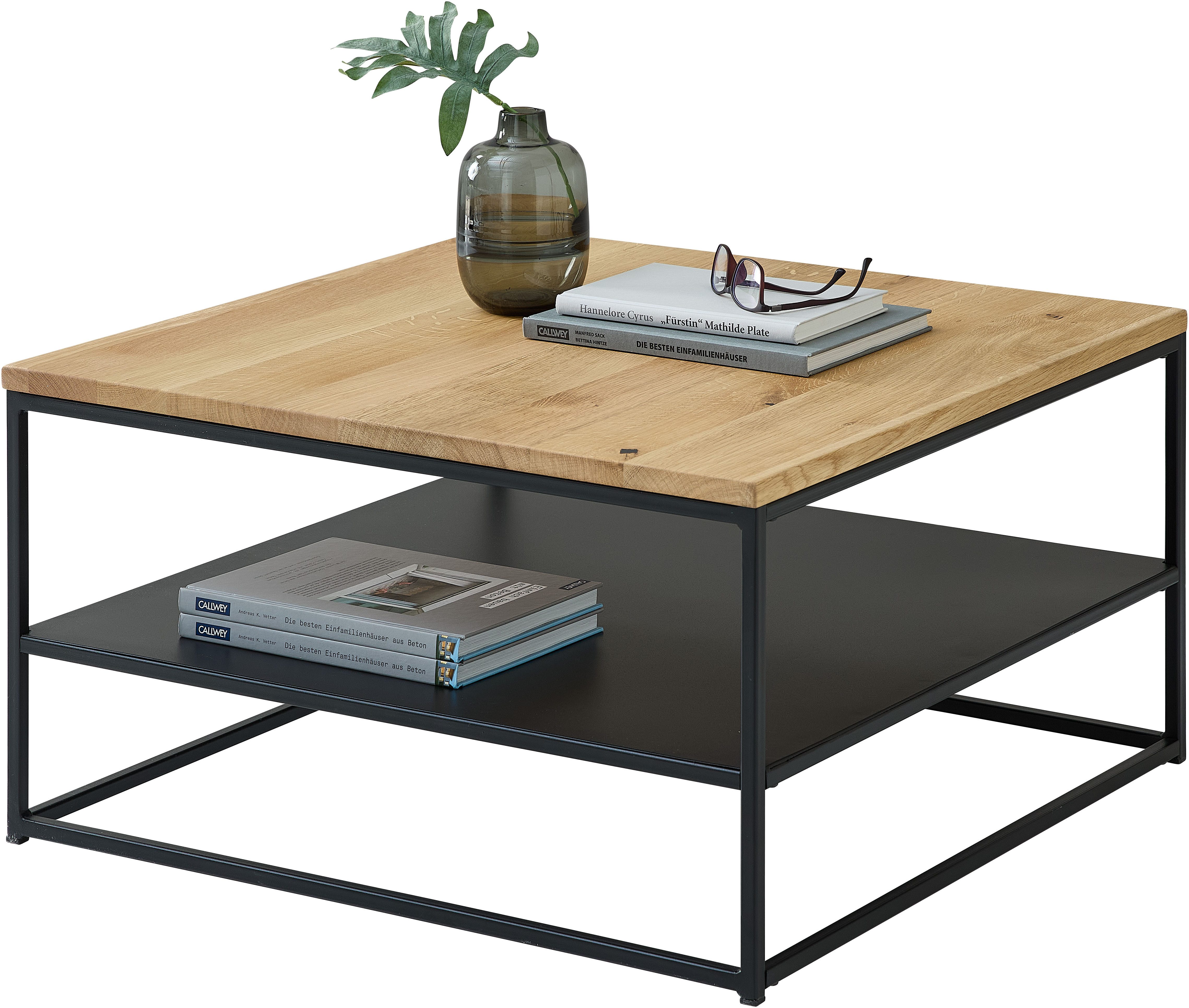 OTTO Stolkom Salontafel Tilda salontafel massief hout in industriële stijl BxHxD 75x40x75 cm salon- & bijzettafels bruin