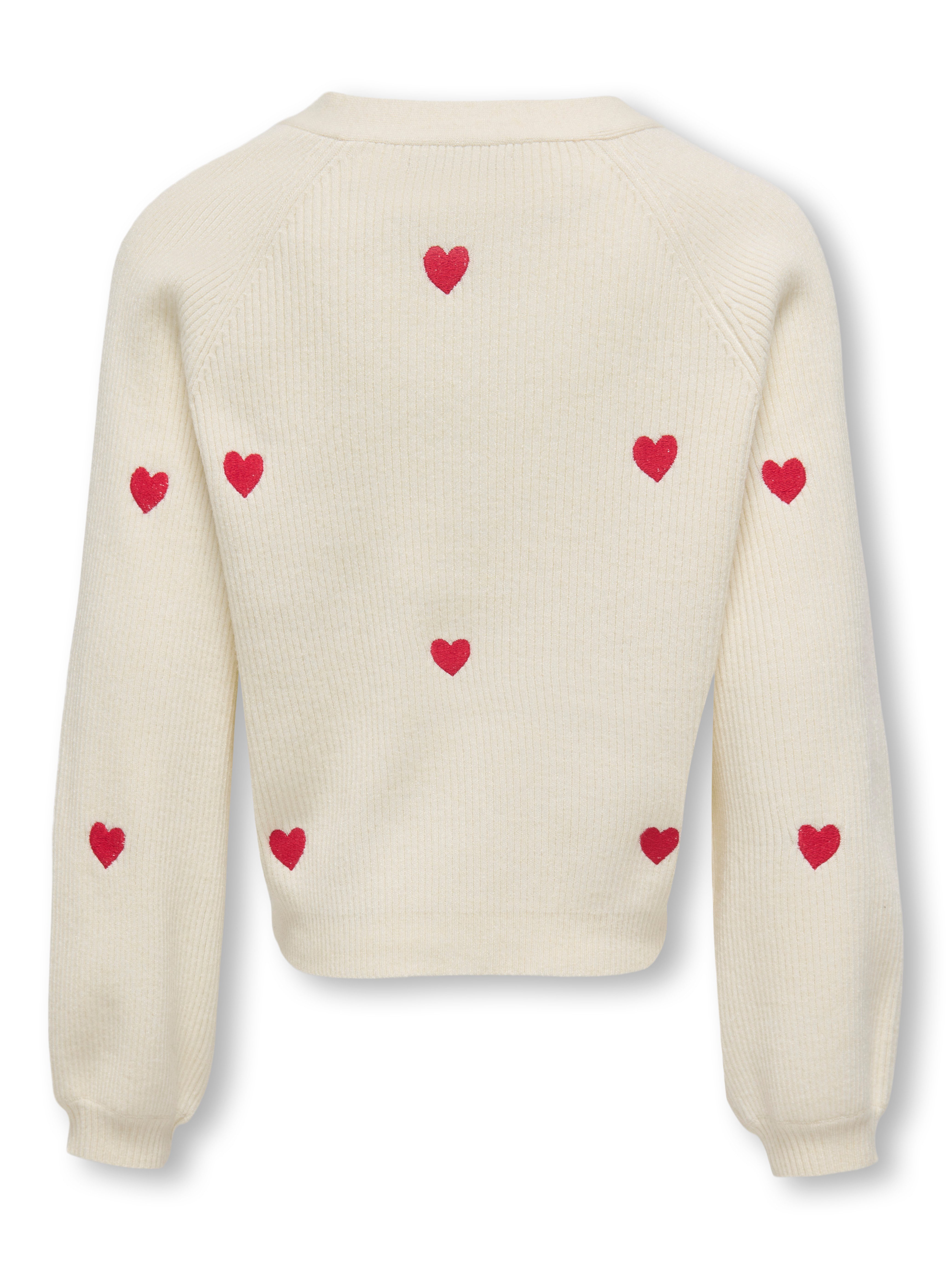 KIDS ONLY Vest KOGDANA LIFE LS HEART VNECK CARDIGAN KNT