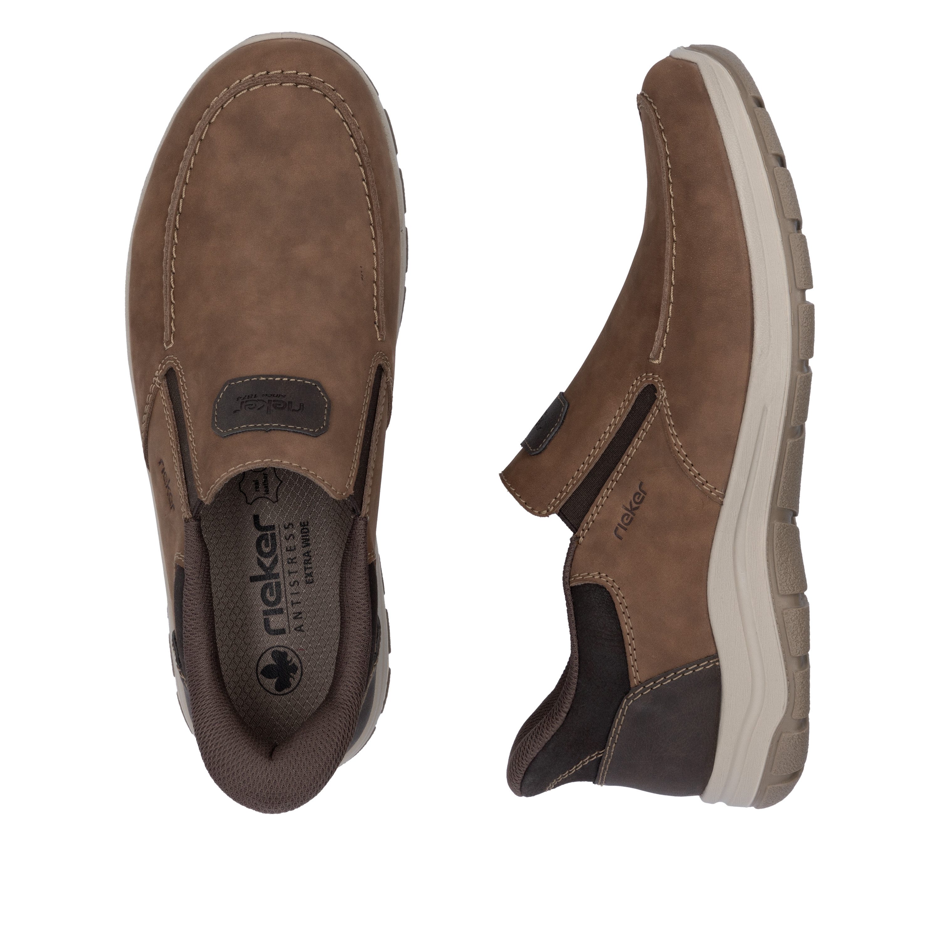 Rieker Slip-on sneakers , slipper, vrijetijdsschoen, lage schoen met elastische band en zachte binnenzool