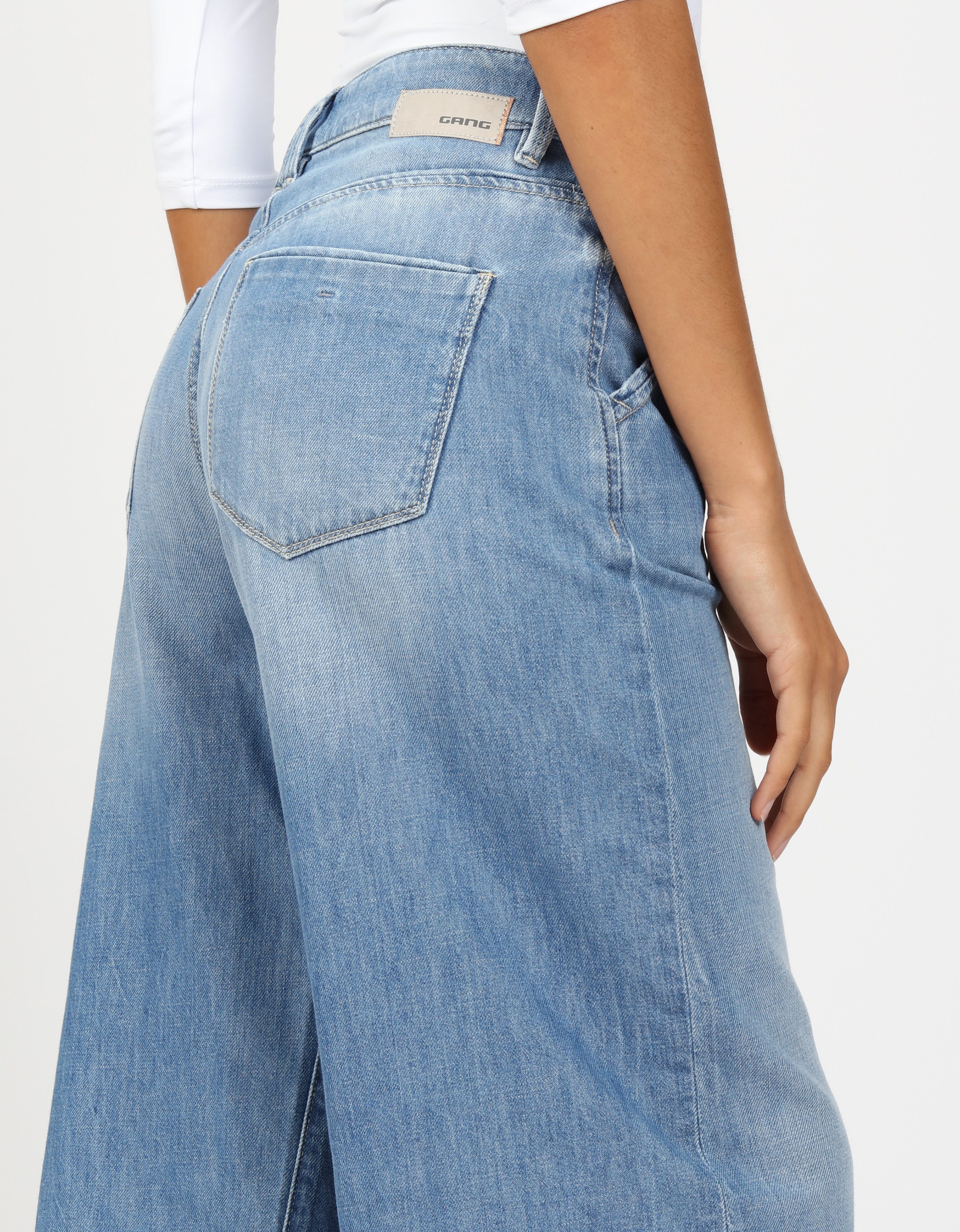 GANG 3/4 jeans 94MONA CULOTTE met wijde pijpen