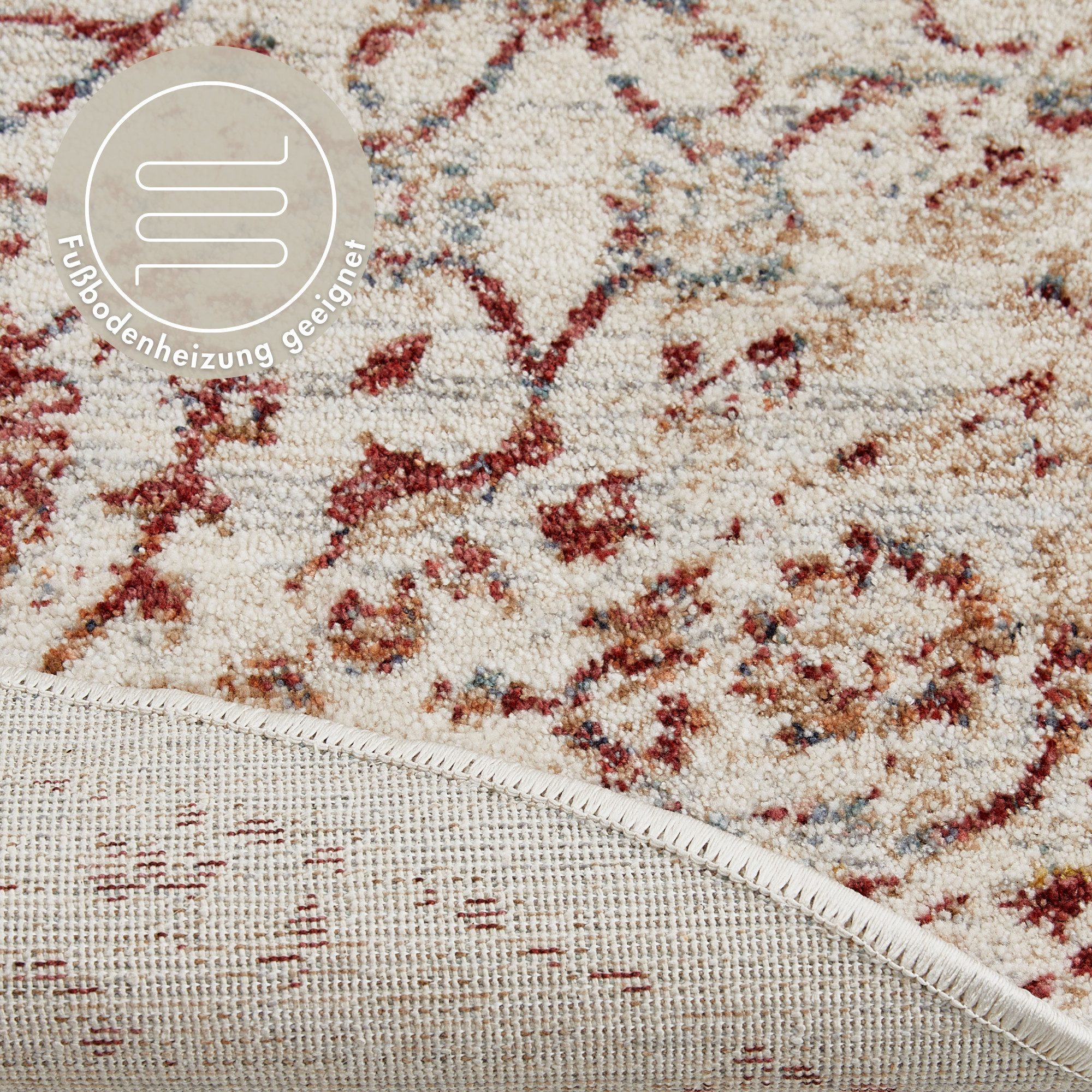 LUXOR living Vloerkleed Rocco Vintage-look, bloemig ontwerp, woonkamer, slaapkamer