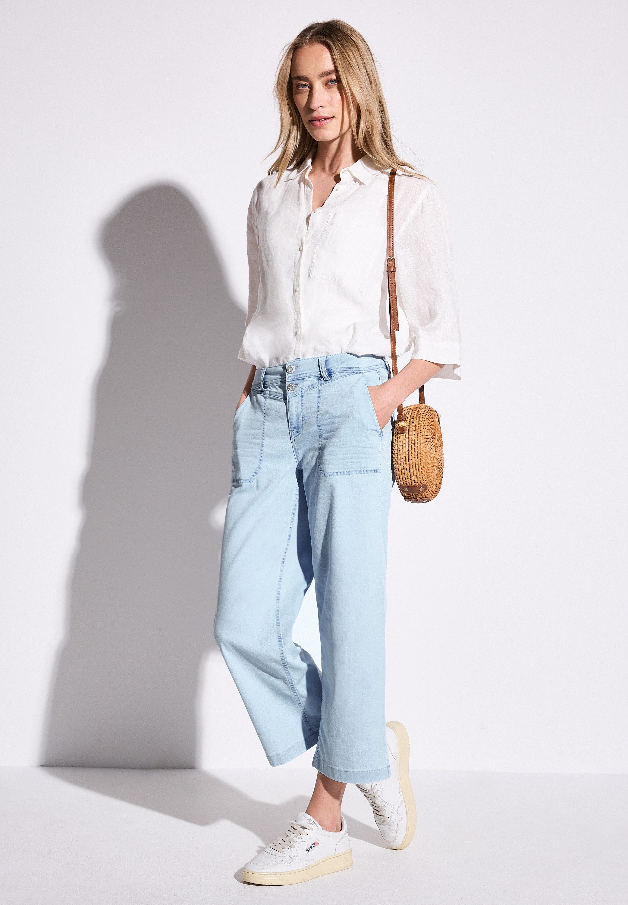 STREET ONE Wijde jeans met zakken