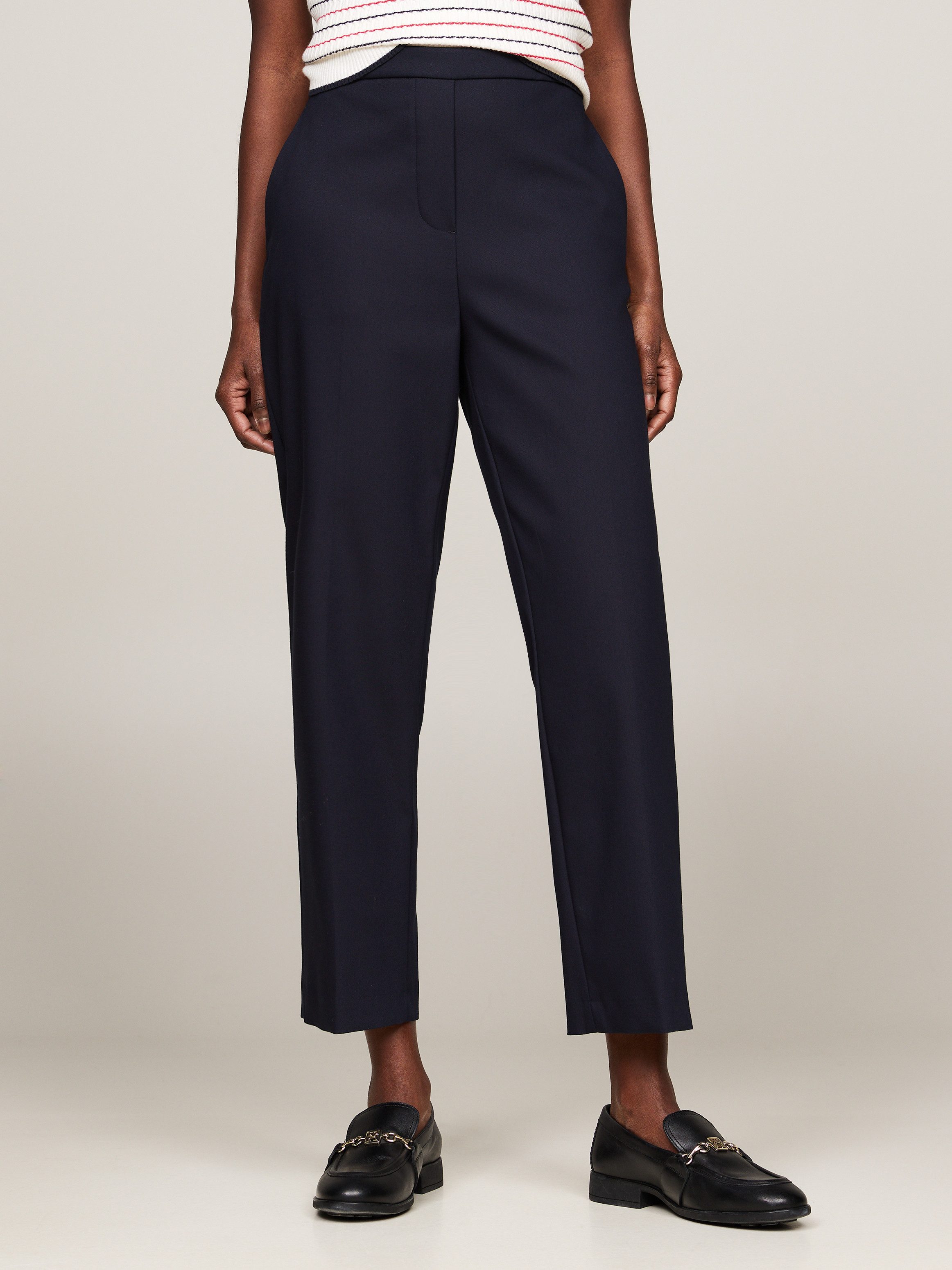 Tommy Hilfiger Chino met logo-stiksel elastische pull-on broek
