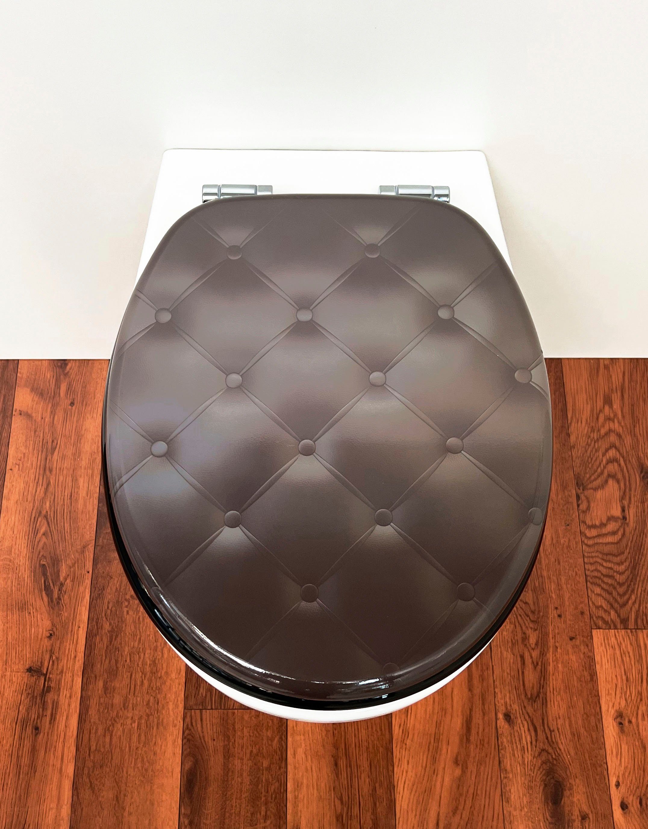 ADOB Toiletzitting Leren kussen Soft-closemechanisme, zeer stabiel