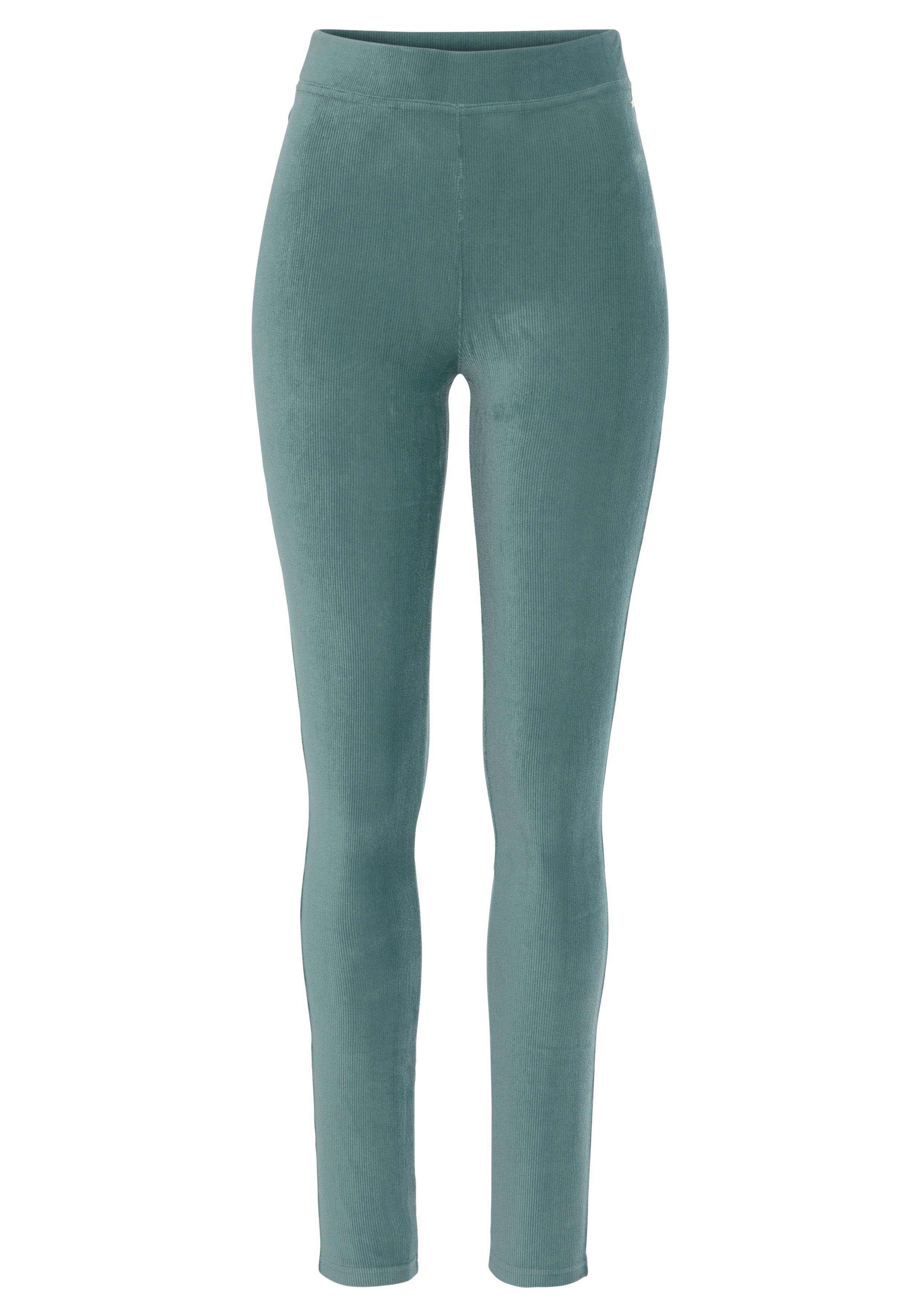 Lascana Legging uit zacht materiaal in cordlook, loungewear
