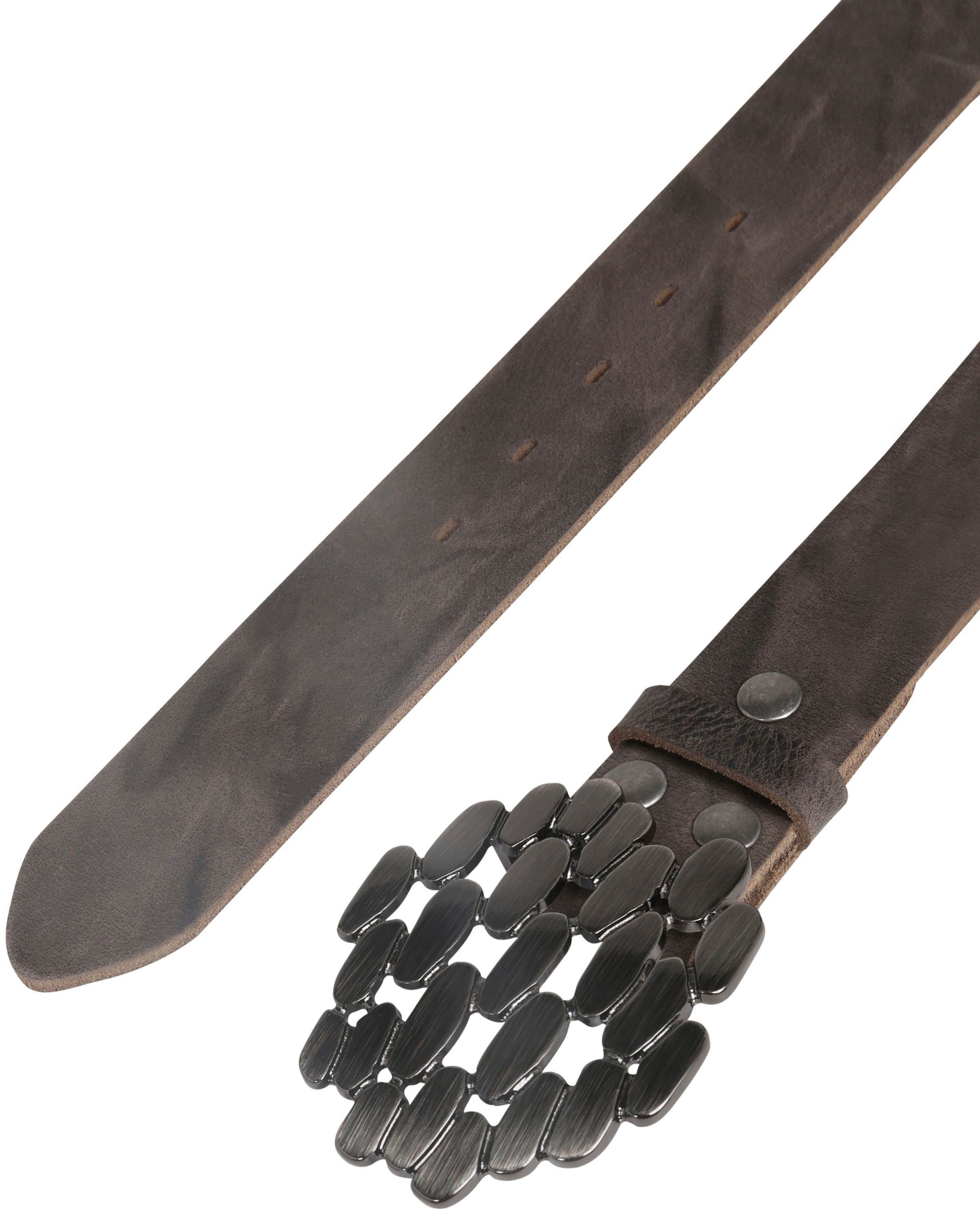 RETTUNGSRING by showroom 019° Leren riem in rustieke look met zwartgeblakende sluiting