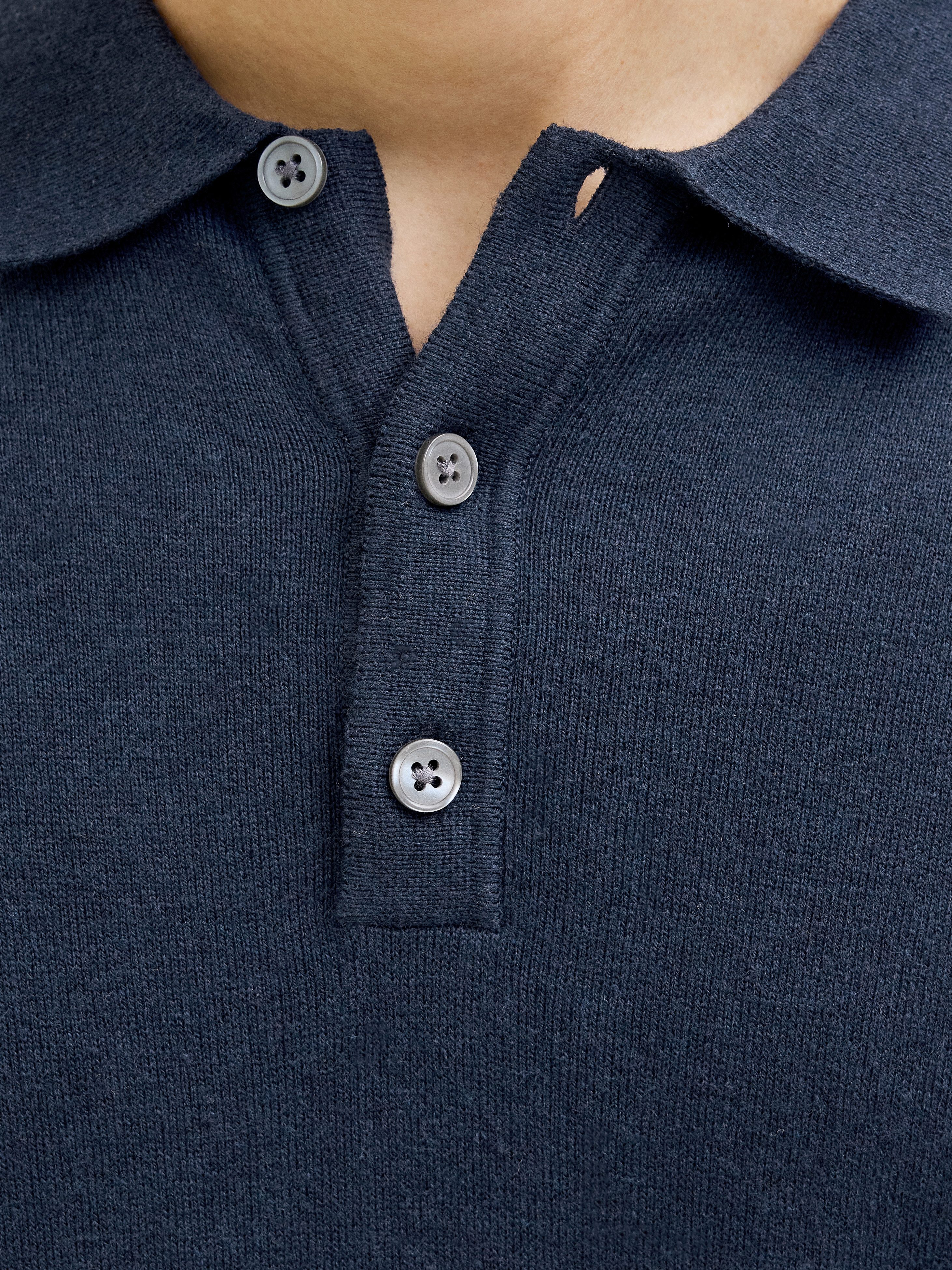 Jack & Jones Trui met korte mouwen JJEEMIL KNIT RELAXED POLO SS SN