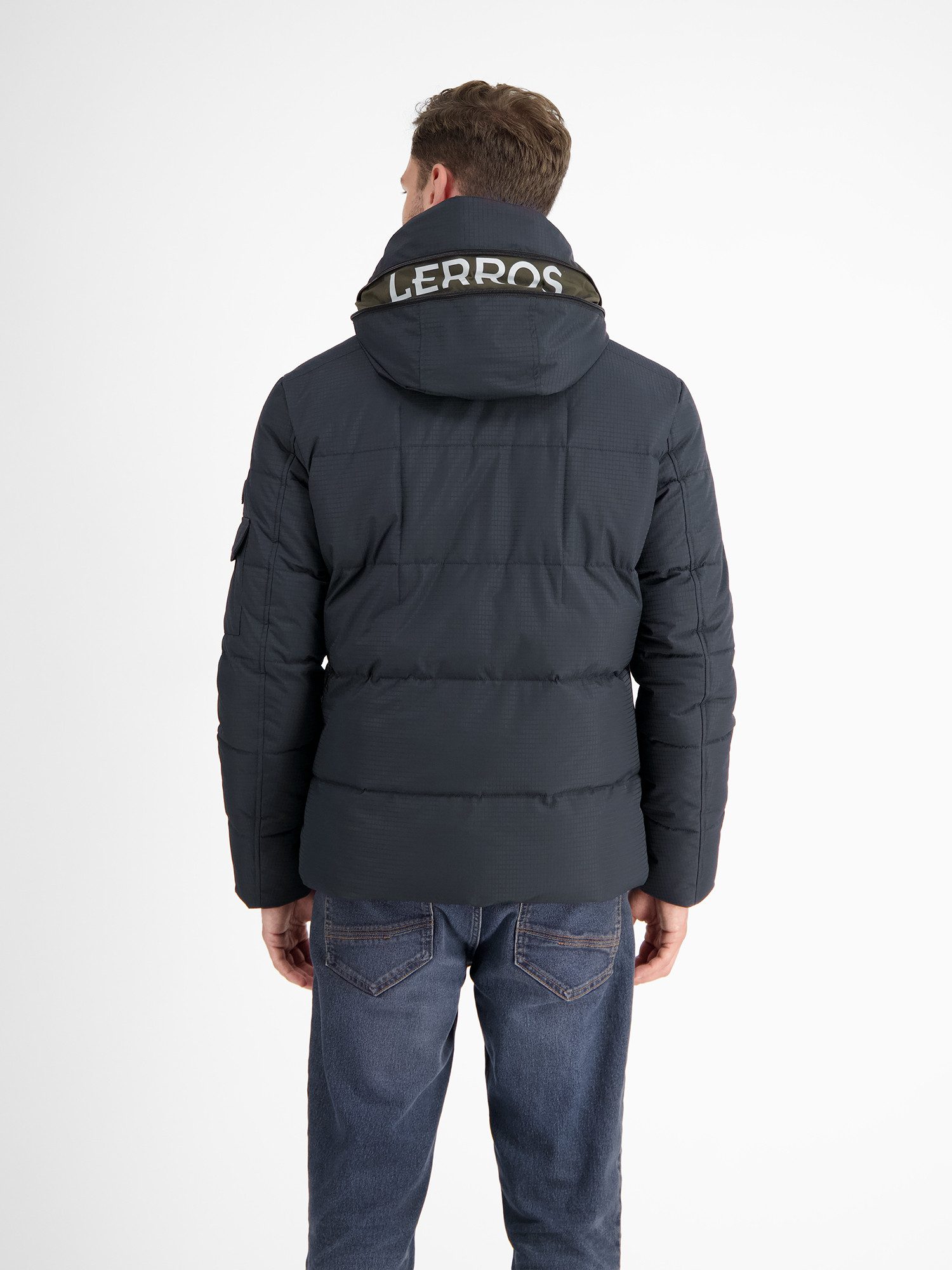 Lerros Gewatteerde jas LERROS gevoerde gewatteerde blouson met afneembare capuchon