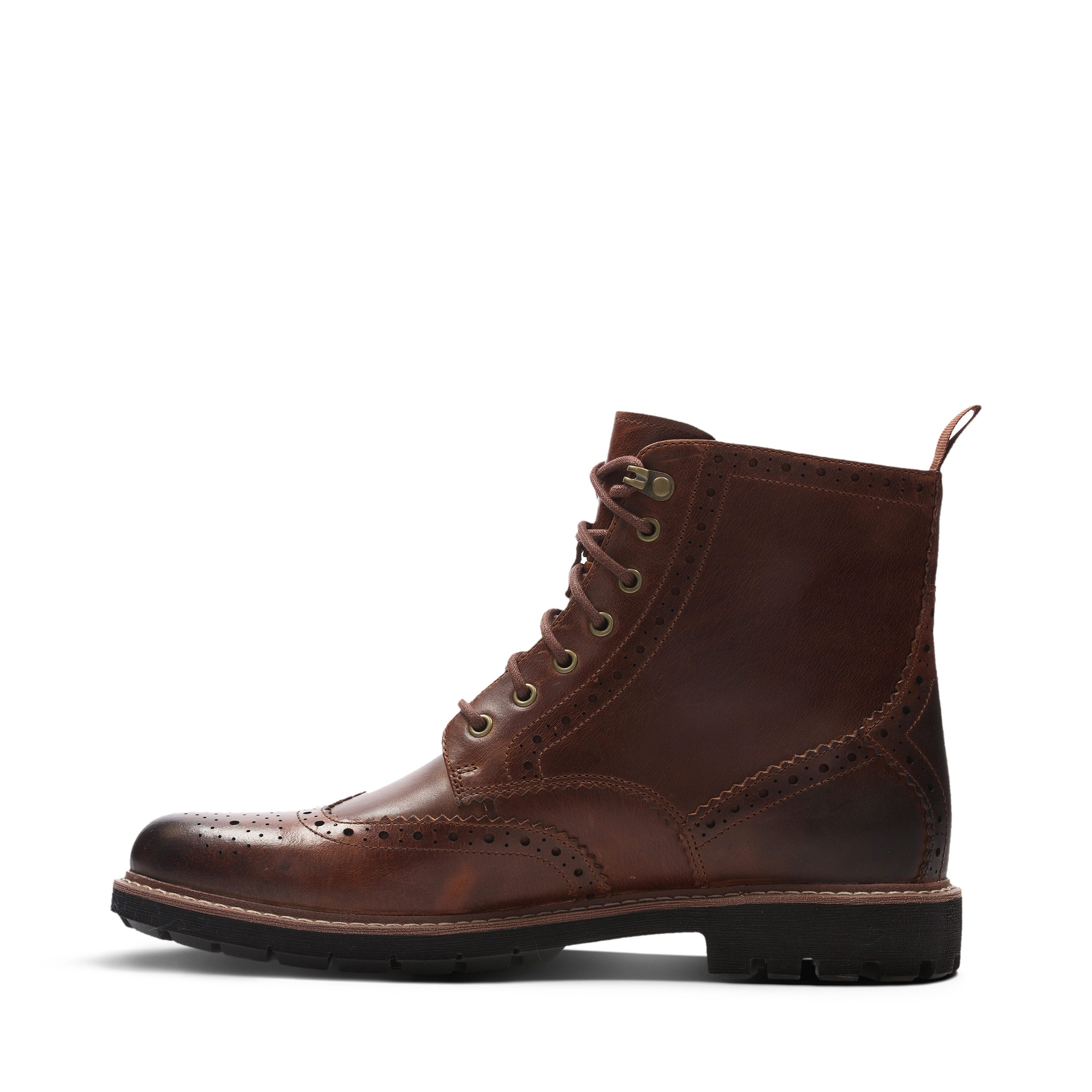 Clarks Veterlaarzen Batcombe Lord Budapester, brogue, zakelijke laarzen met lyrale perforatie