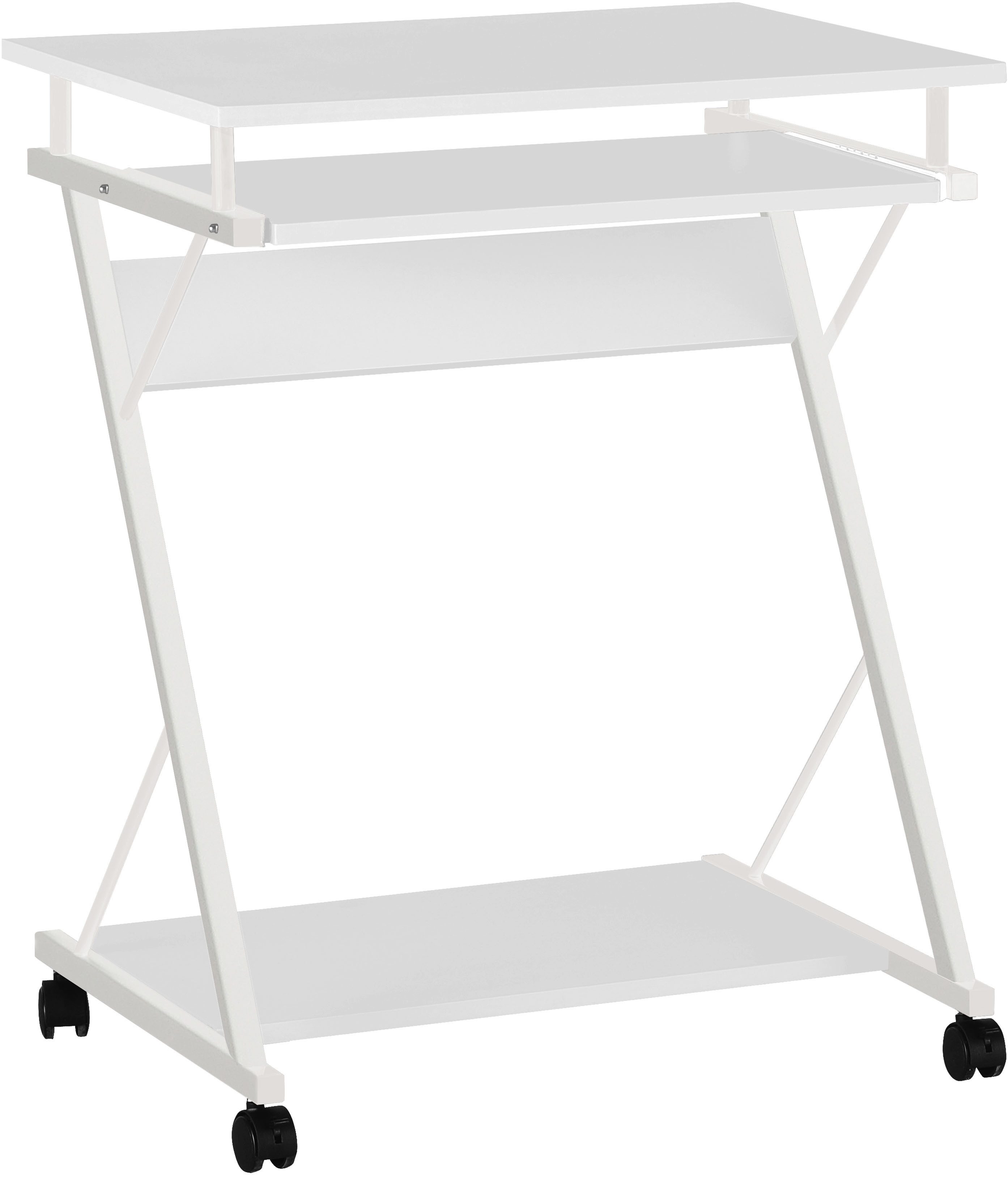 INOSIGN Pc-bureau ERVIE, Rollende tafel, Laptoptisch, stabiel metalen frame, met...