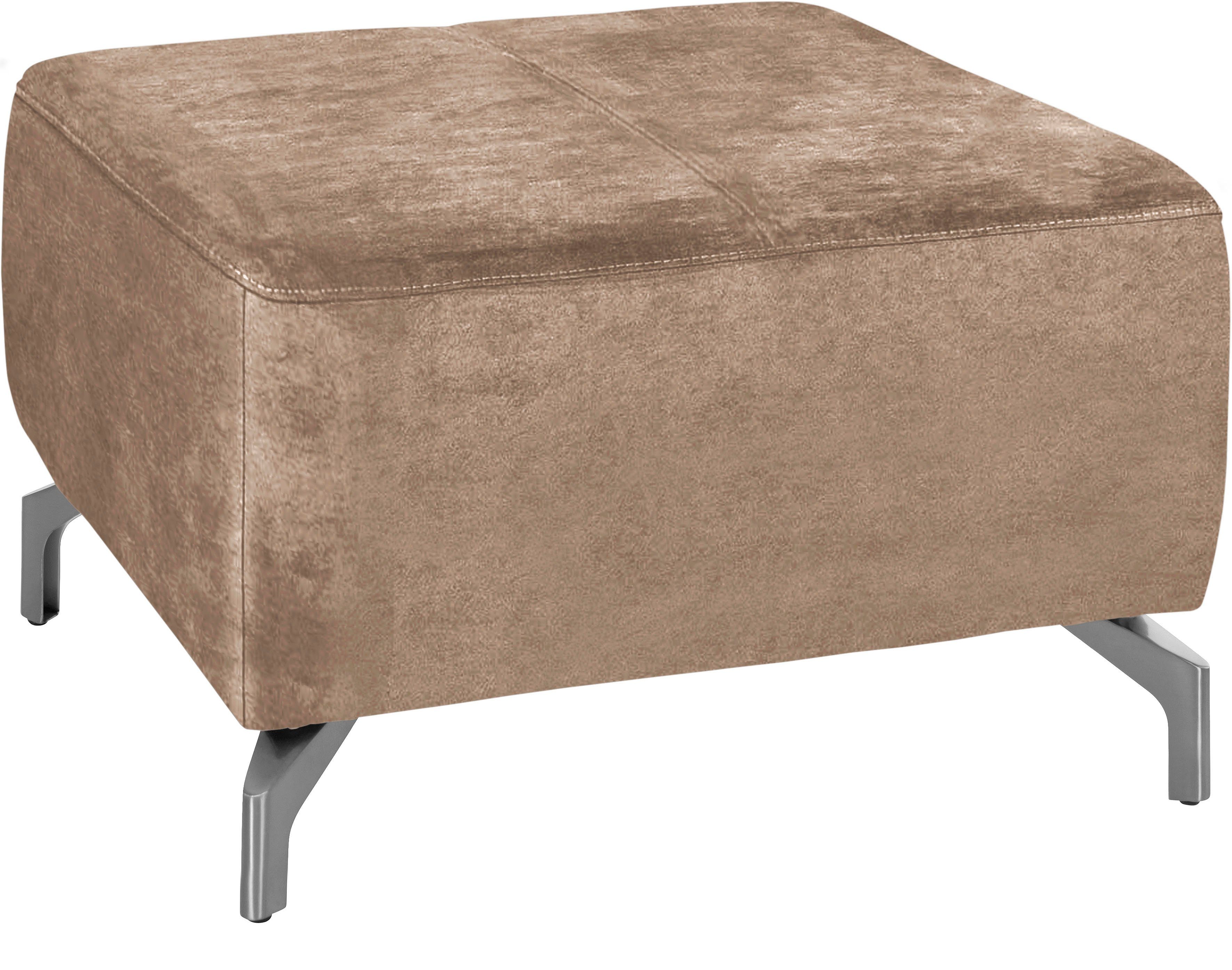 sit&more Hocker GIZEH Poothoogte 12 cm, naar keuze in 2 verschillende pootkleuren