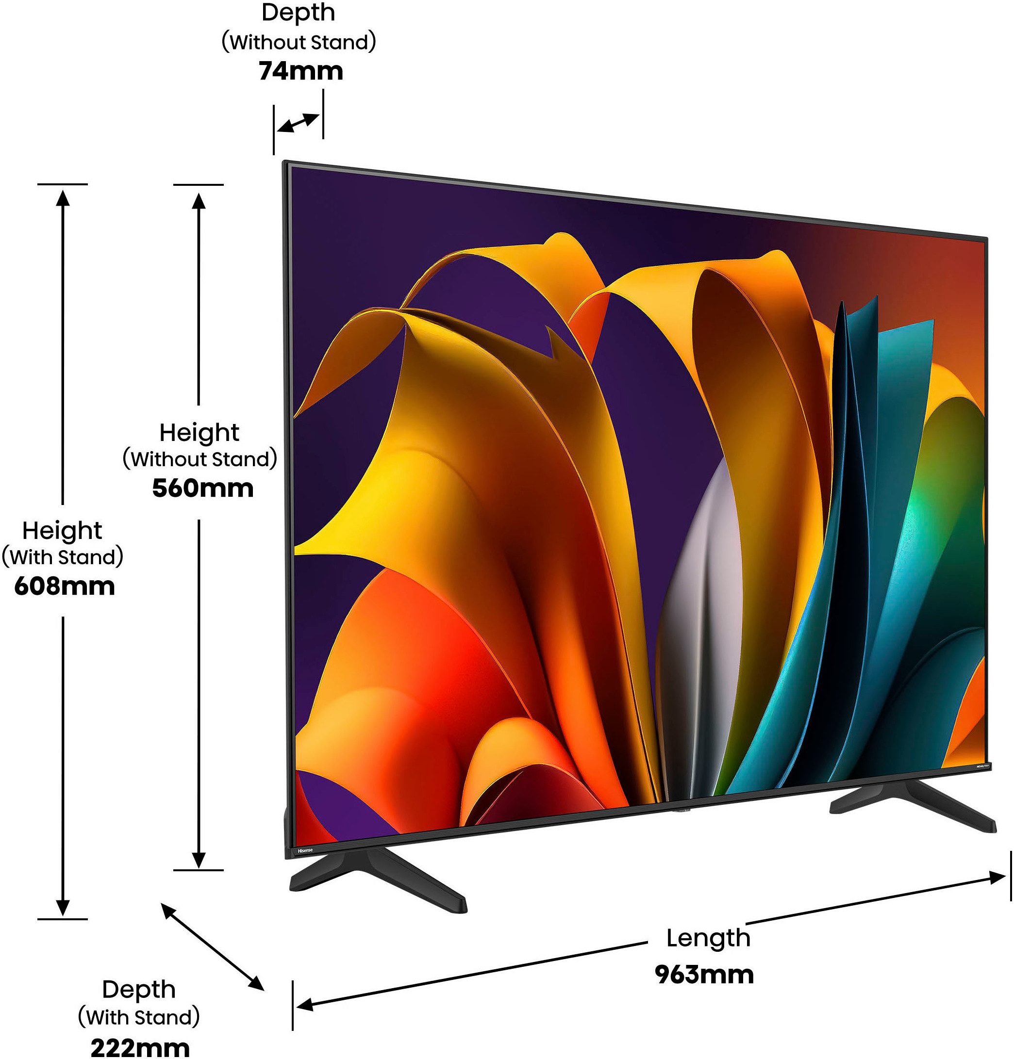 Hisense Led-TV 43E6NT, 108 cm / 43", 4K Ultra HD, Smart TV