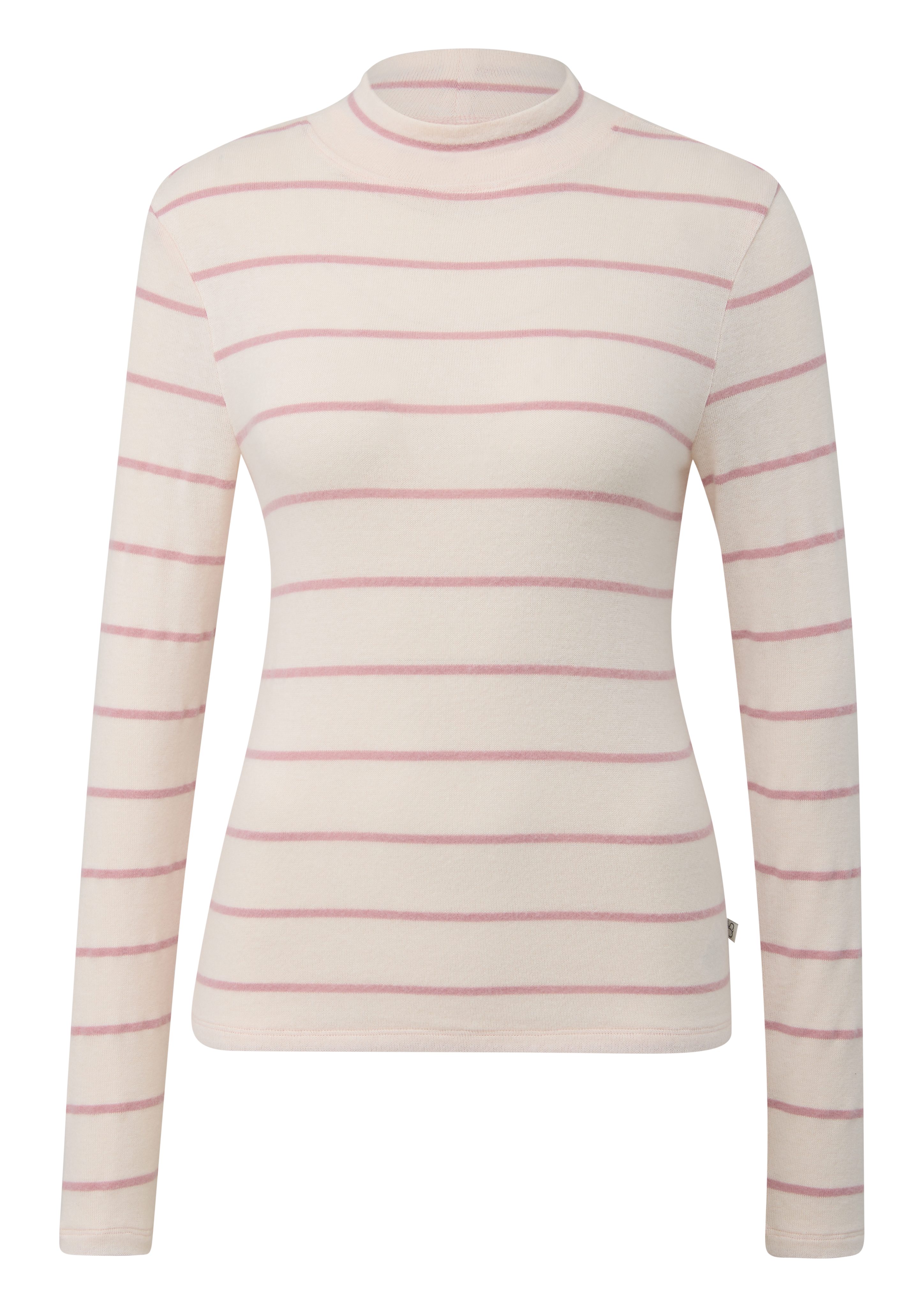 Q/S designed by Shirt met lange mouwen gemaakt van opgeruwd jersey materiaal
