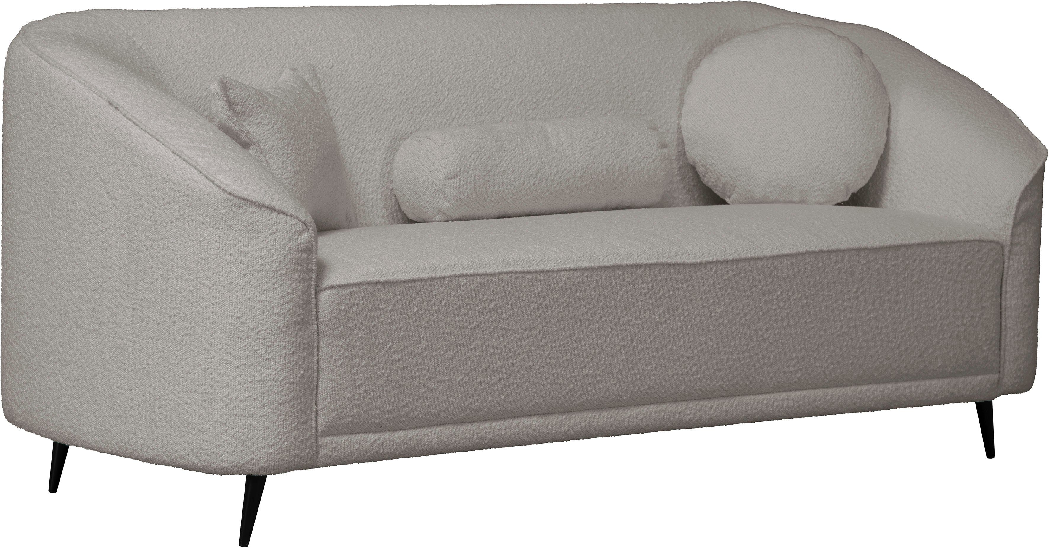 Leonique 3-zitsbank Ashly in 3 overtrekvarianten, bouclé, fluwelige look en zachte structuurstof.