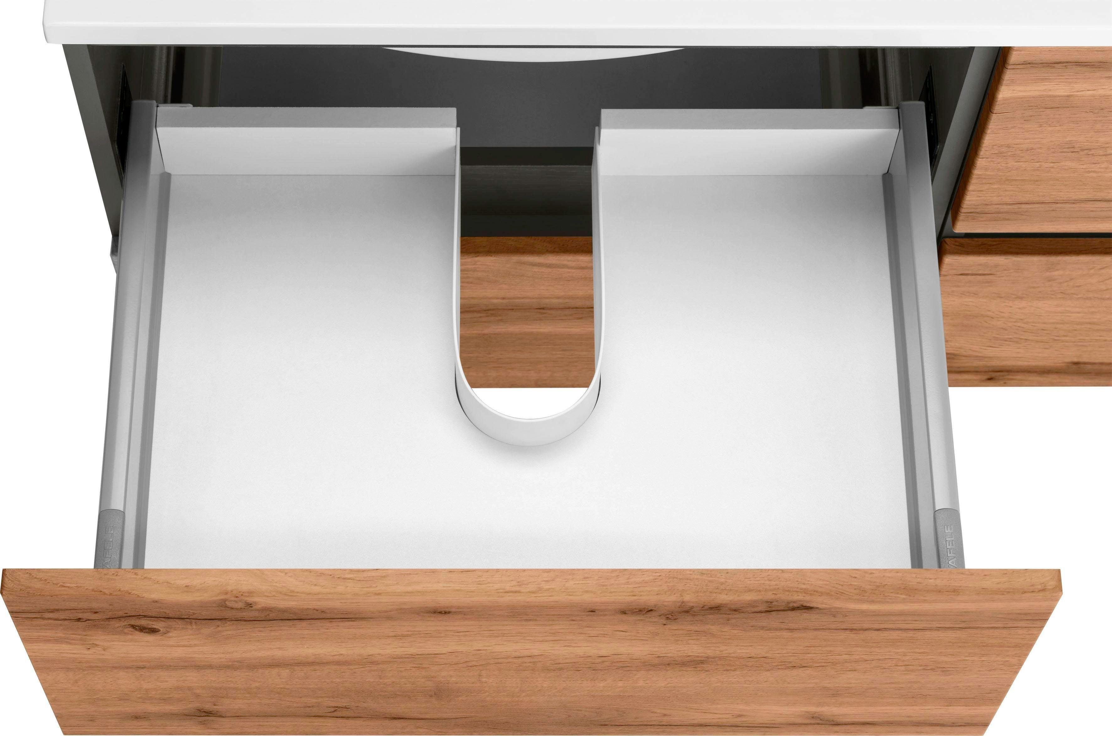 welltime Wastafelonderkast Lucca Badkamermeubel, wastafelonderkast inclusief wasbak, breedte 120 cm