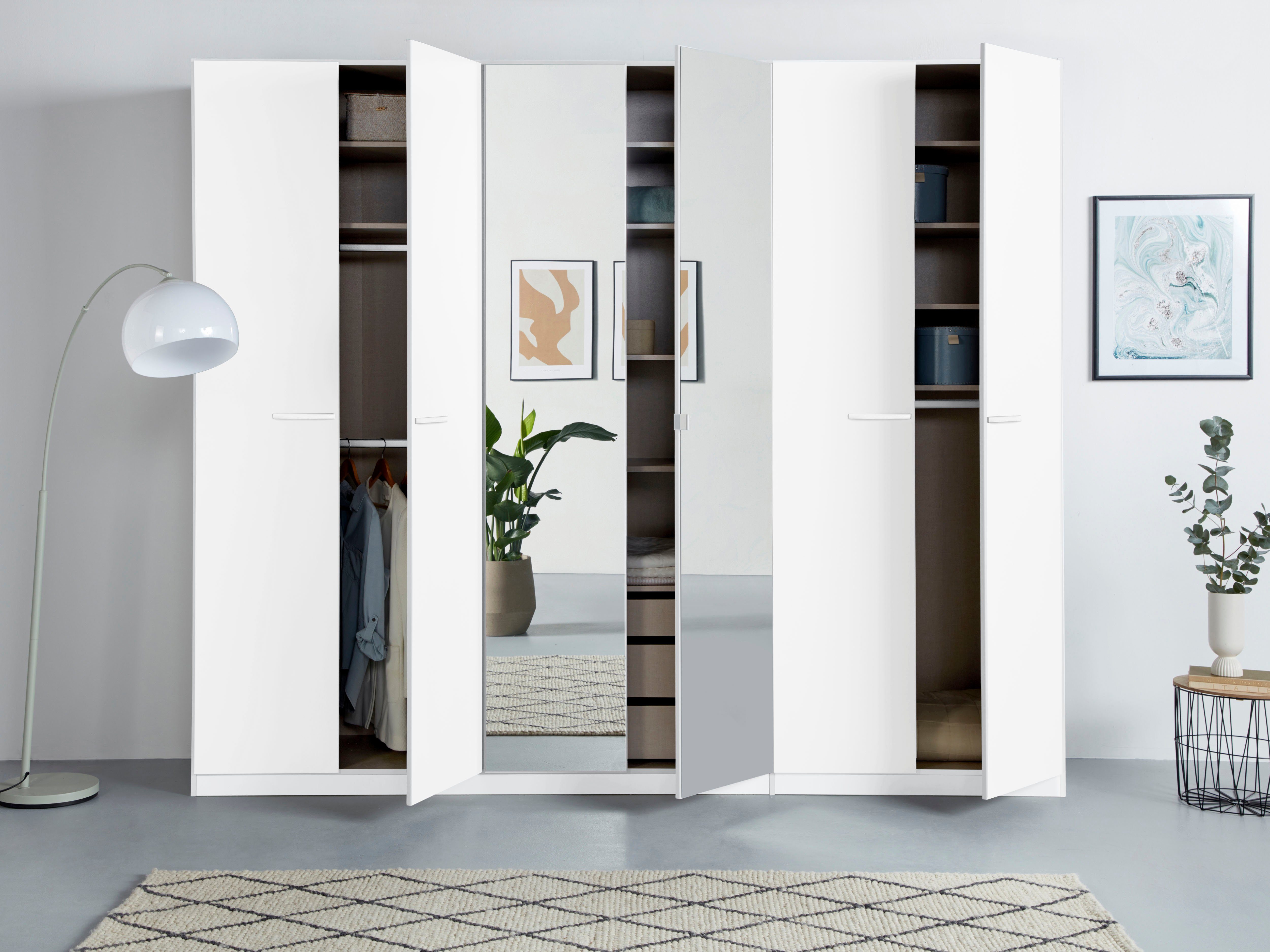 rauch Draaideurkast Kledingkast kast garderobe TOPSELLER OTELI incl. binnenindeling met 3 binnenlades extra planken optioneel met spiegel made in germany