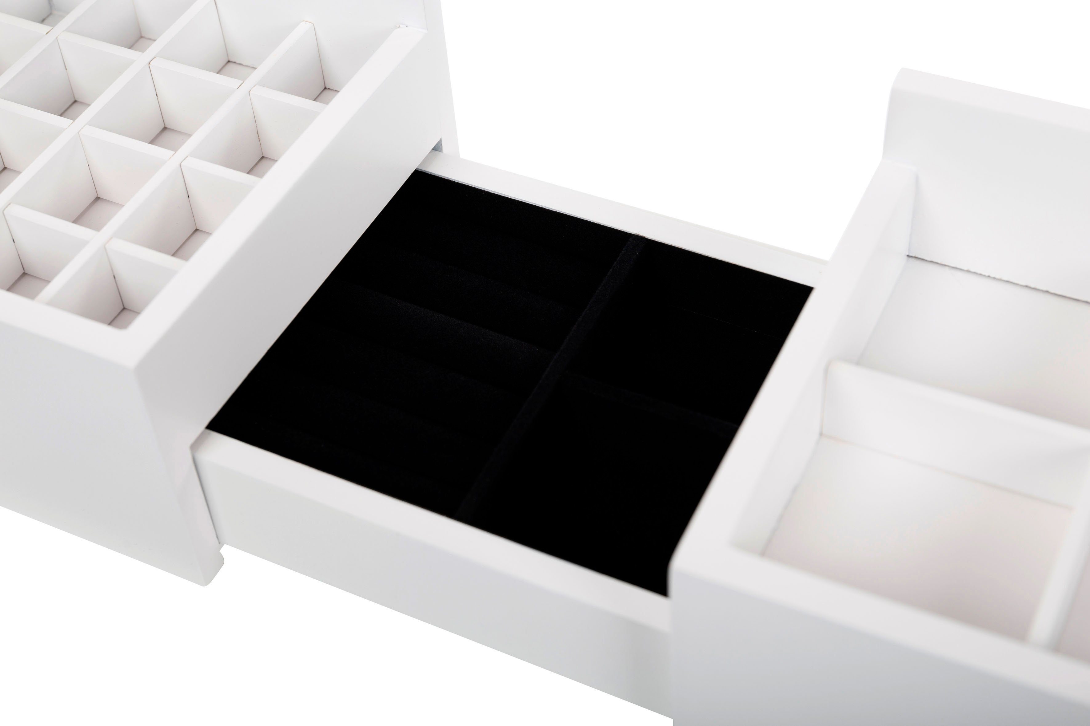 Myflair Möbel & Accessoires Make-updoos Marlisa, wit uittrekbaar, ook ideaal als bijoubox