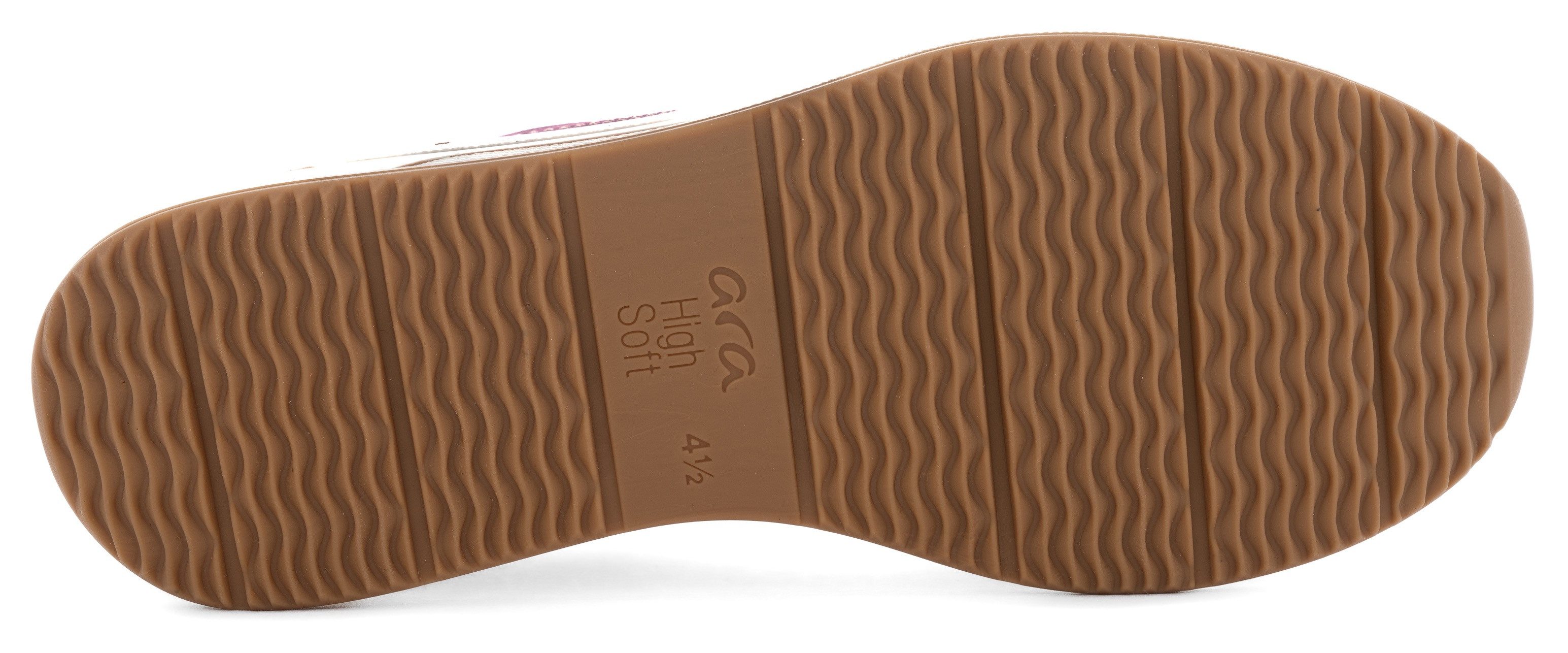 Ara Sneakers met sleehak Sapporo , wig sneaker, veterschoen in comfortwijdte h (= zeer breed)