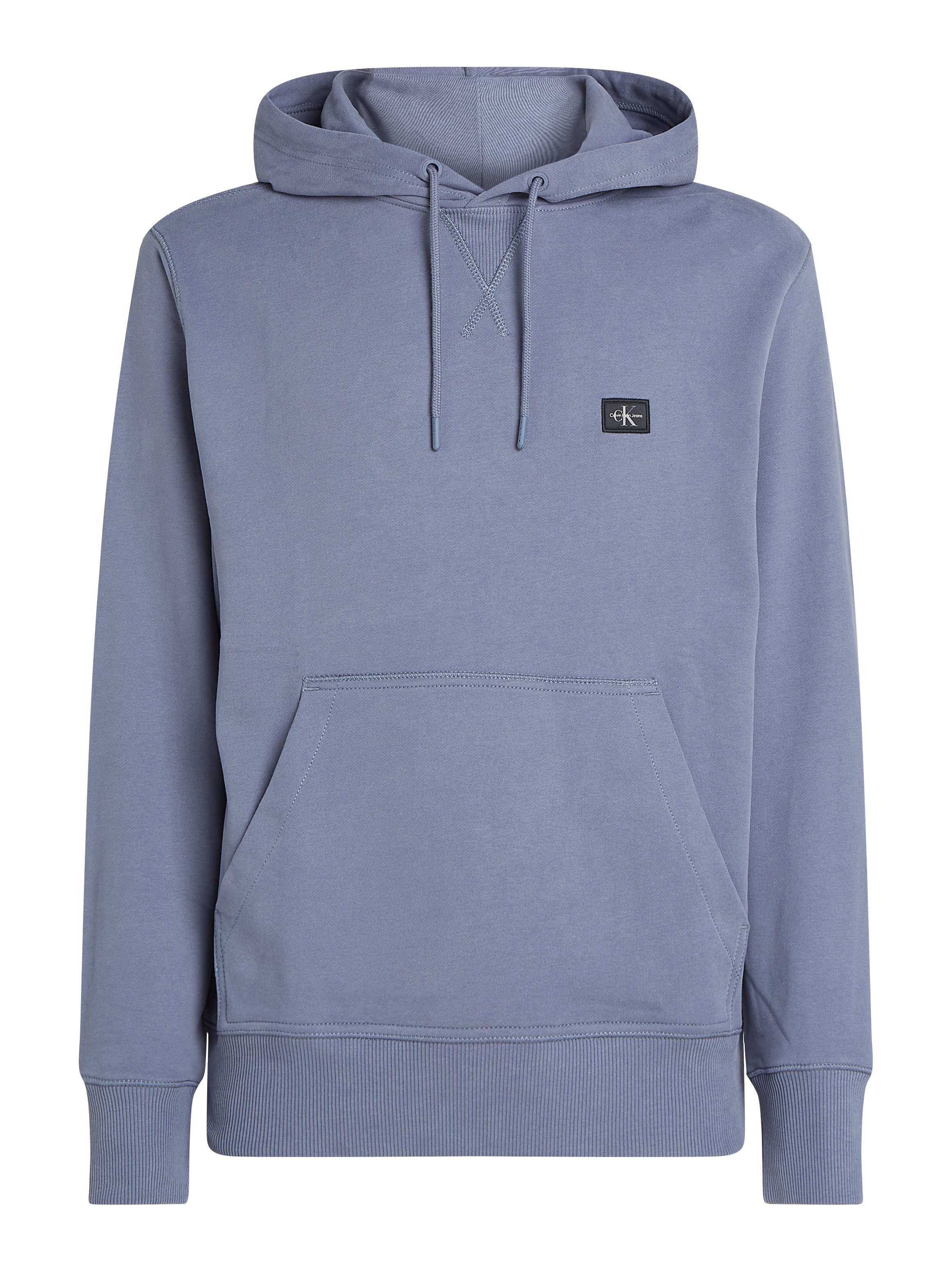 Calvin Klein Sweatshirt WOVEN LABEL HOODIE Kangoeroezak, logoborduring