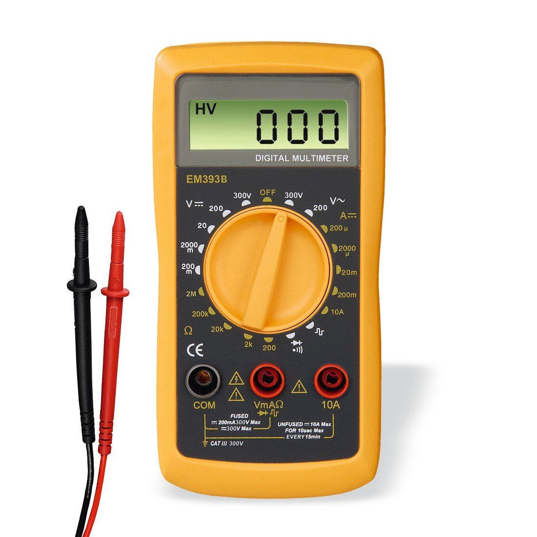 Hama Multimeter Digitale multimeter voor het meten van spanning, stroom en weerstand, 300V