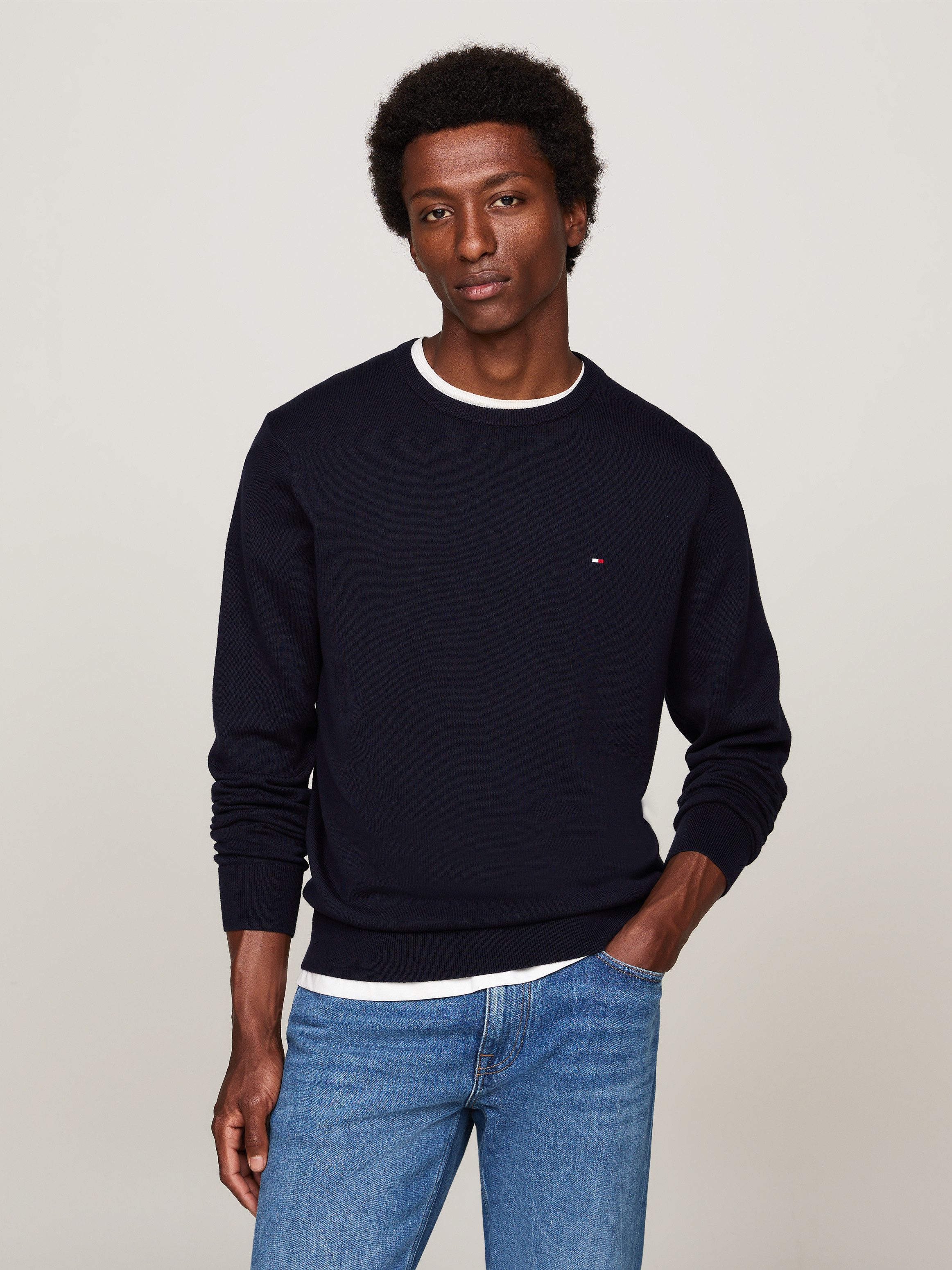 Tommy Hilfiger Trui met ronde hals ESSENTIAL COTTON CREW NECK
