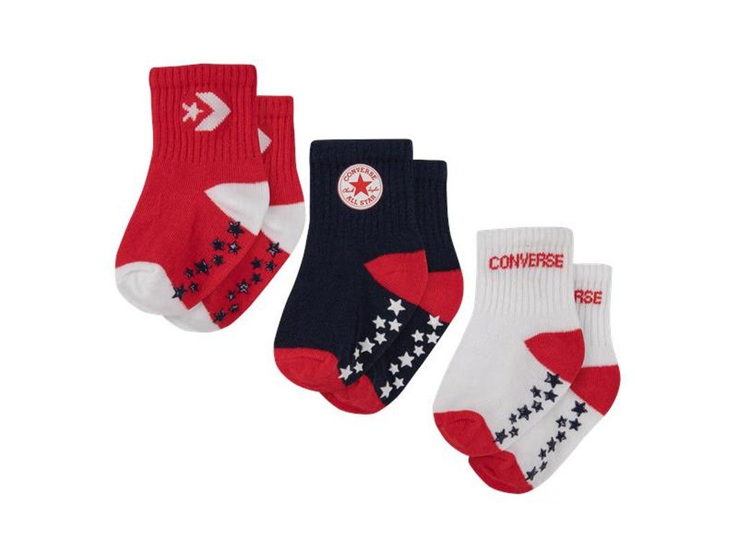Converse ABS-sokken CONVERSE LOGO INFANT TODDLER NO SLIP QUARTER 3 PK (3 paar)