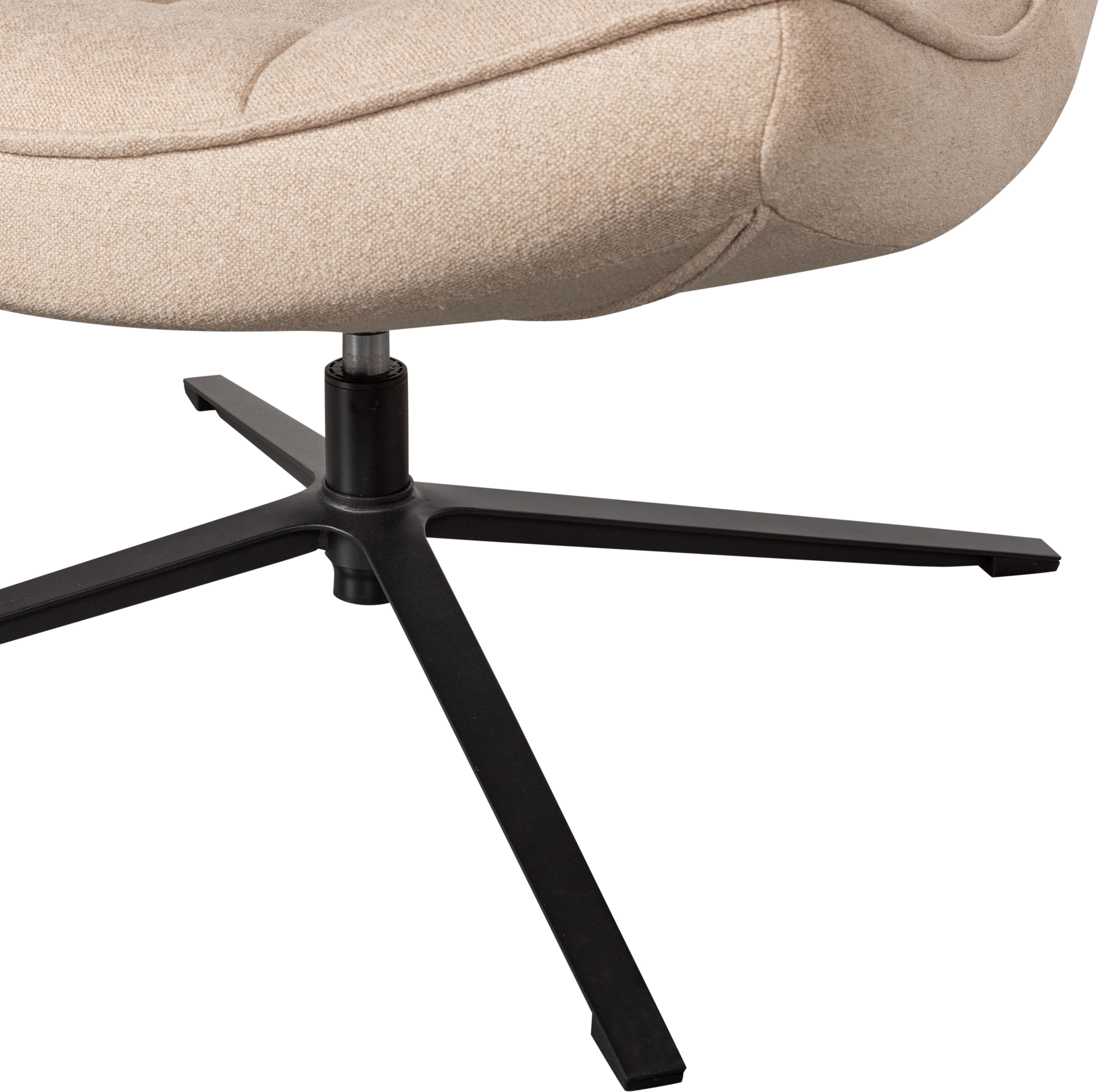 WOOOD Draaibare fauteuil Maudi Metalen frame, gepolsterd met geweven stof, H 84 cm x B 74 cm