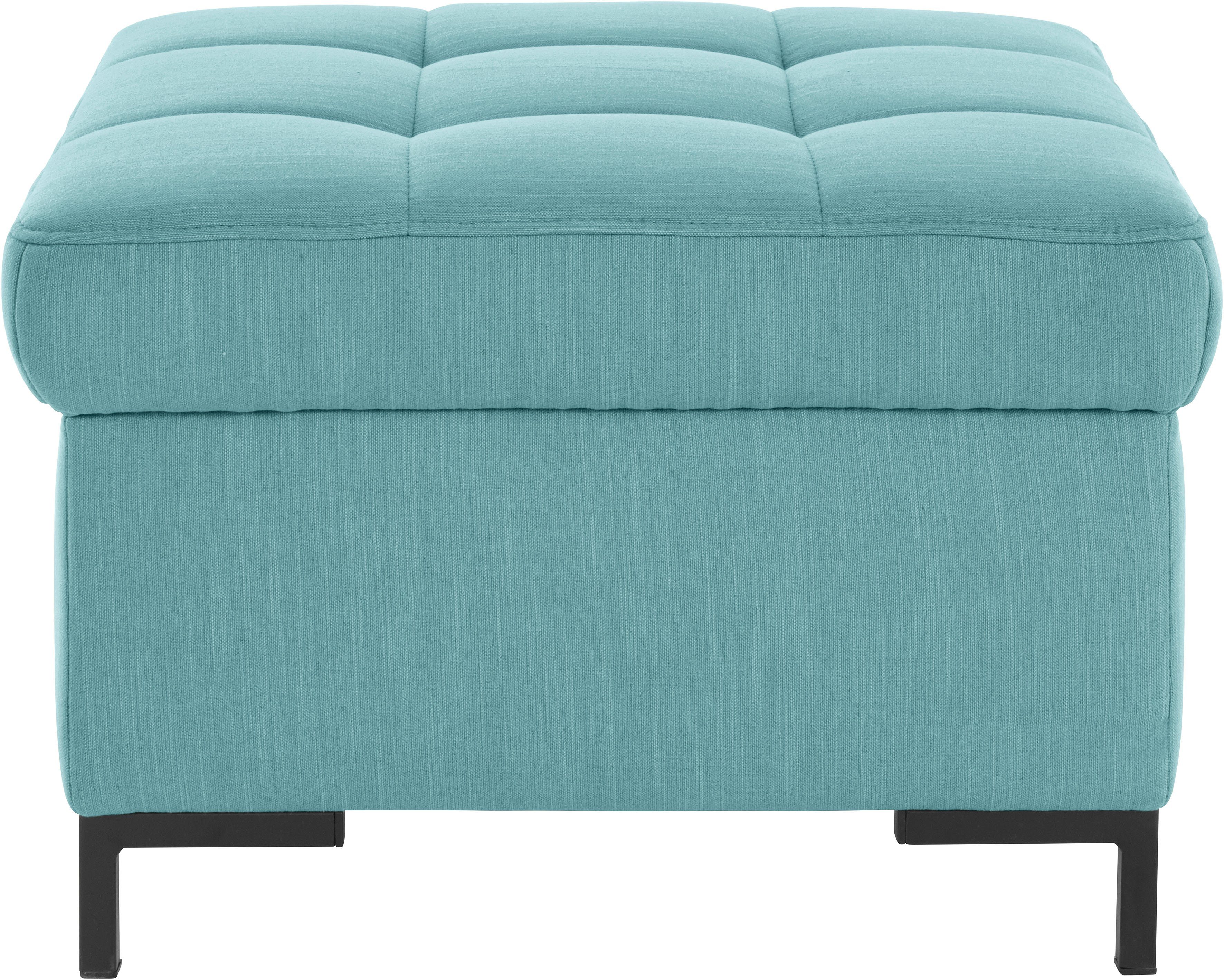 OTTO products Hocker Grazzo hoogwaardige stoffen van gerecycled materiaal, stiksels op de zitting