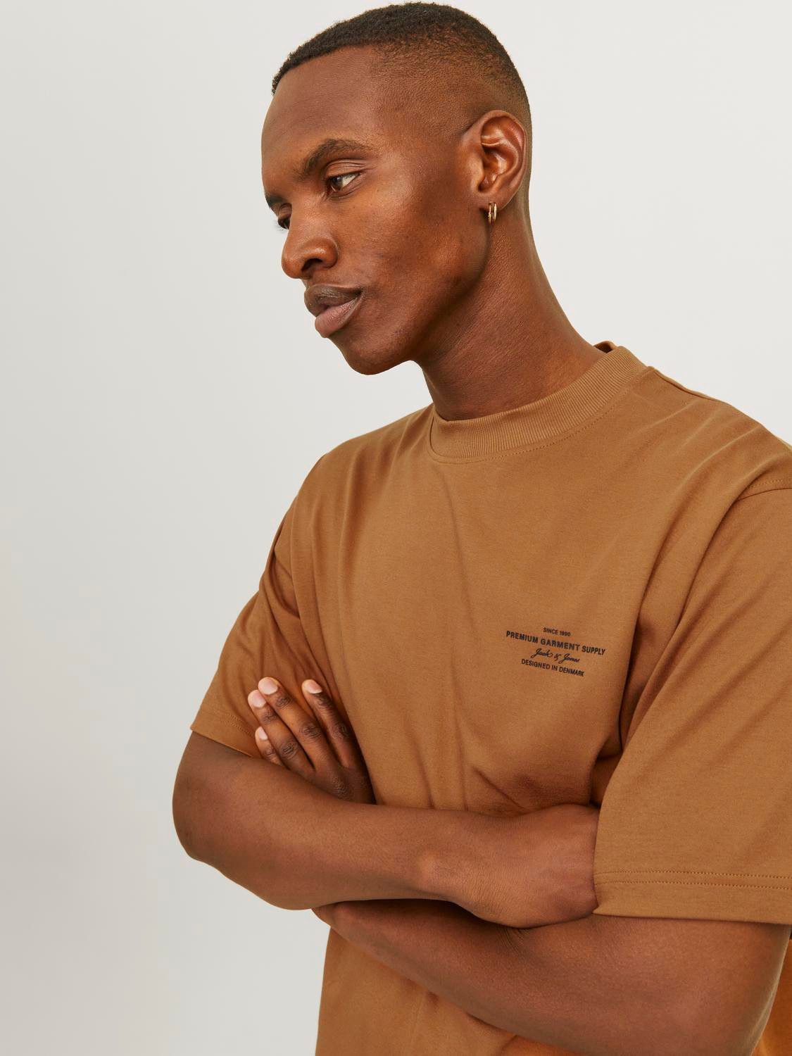 Jack & Jones Shirt met ronde hals JPRBLACHAD BRANDING SS CREW NECK TEE SN