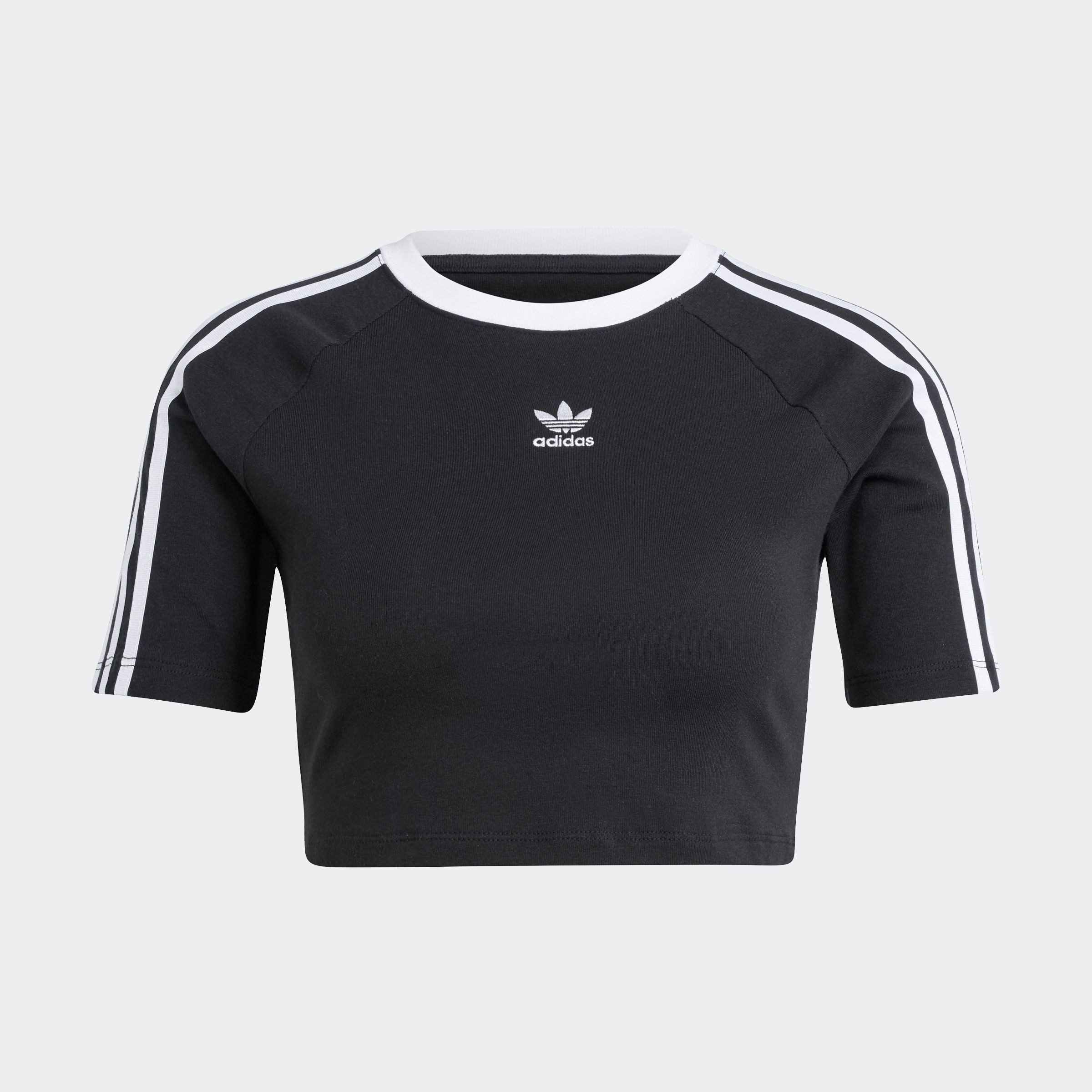 adidas Originals T-shirt 3 S BABY TEE Cropped drie-strepen shirt