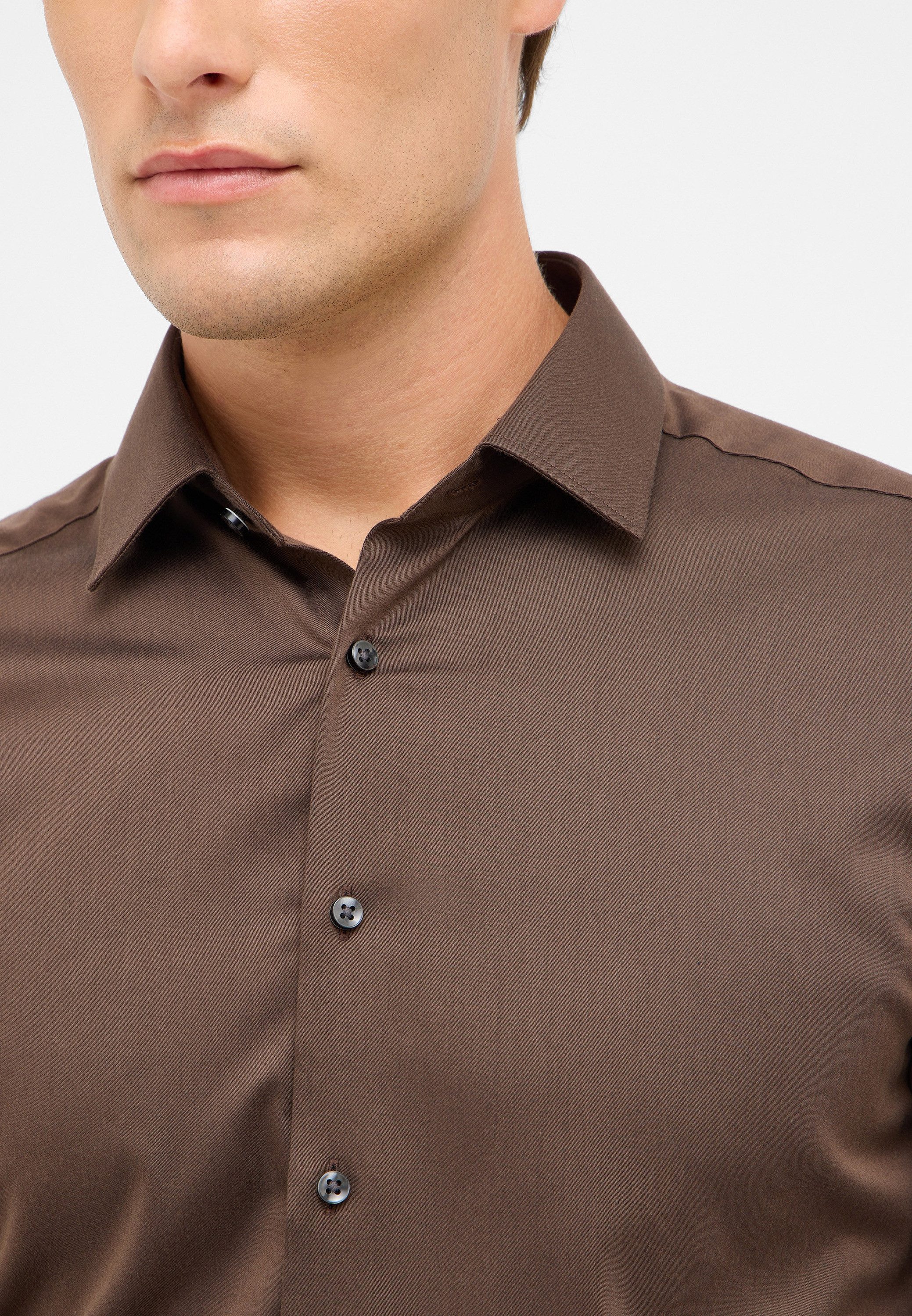 Eterna Overhemd met lange mouwen Slim fit NON IRON (strijkvrij)