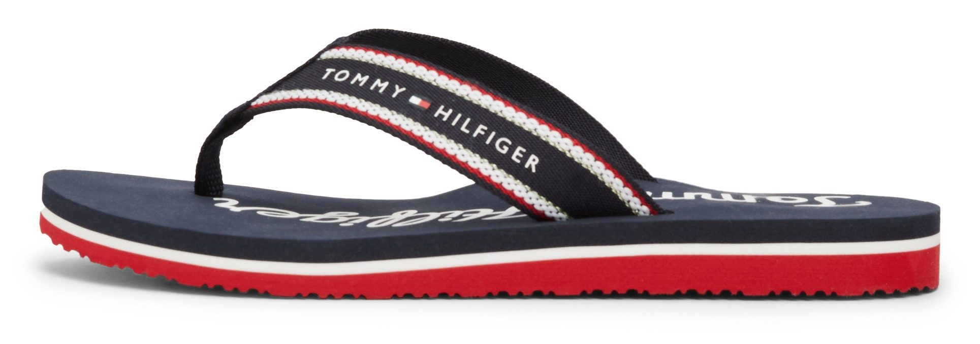 Tommy Hilfiger Teenslippers IM GRAPHIC BEACH SANDAL , zomer mode, dianette, badschoen met opvallende...