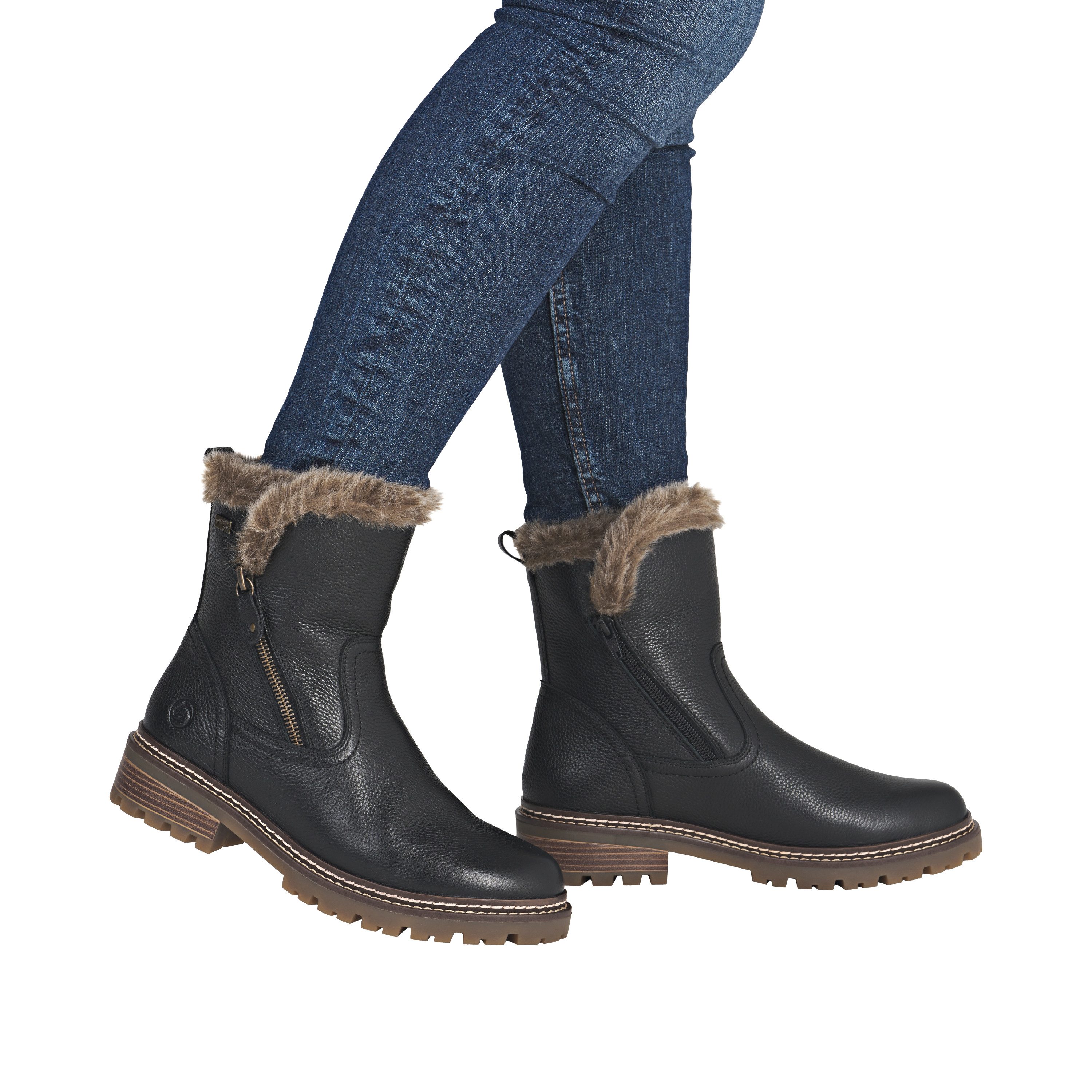 Remonte Winterlaarsjes FIBER-GRIP Winterlaarzen, outdoorboots met scheerwollen voering en TEX-uitvoering