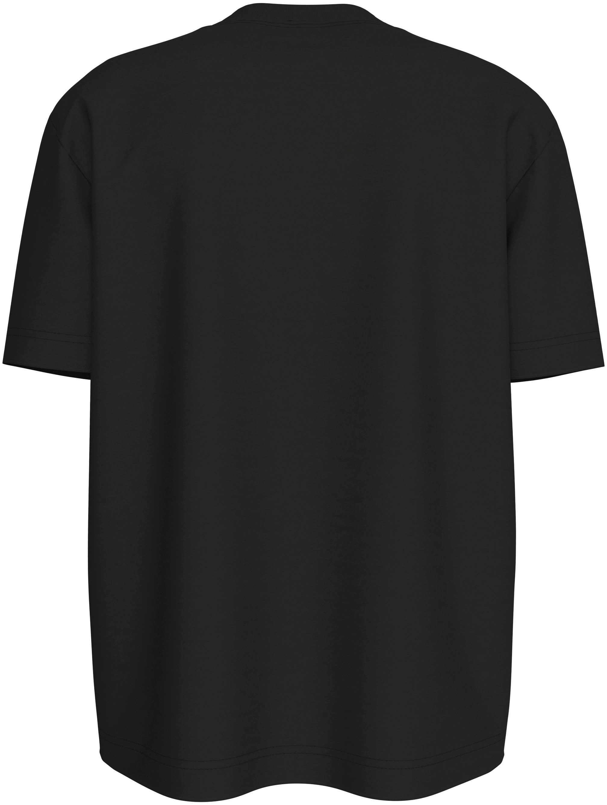 Calvin Klein Shirt met ronde hals TEXTURED MONOLOGO TEE