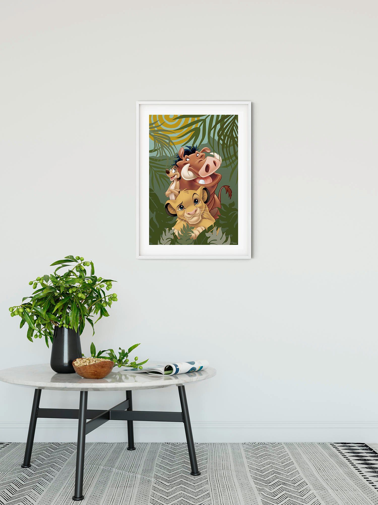 Komar Wanddecoratie Lion King Carefree Trio Wanddecoratie voor de kinderkamer - zonder lijst (1 stuk)