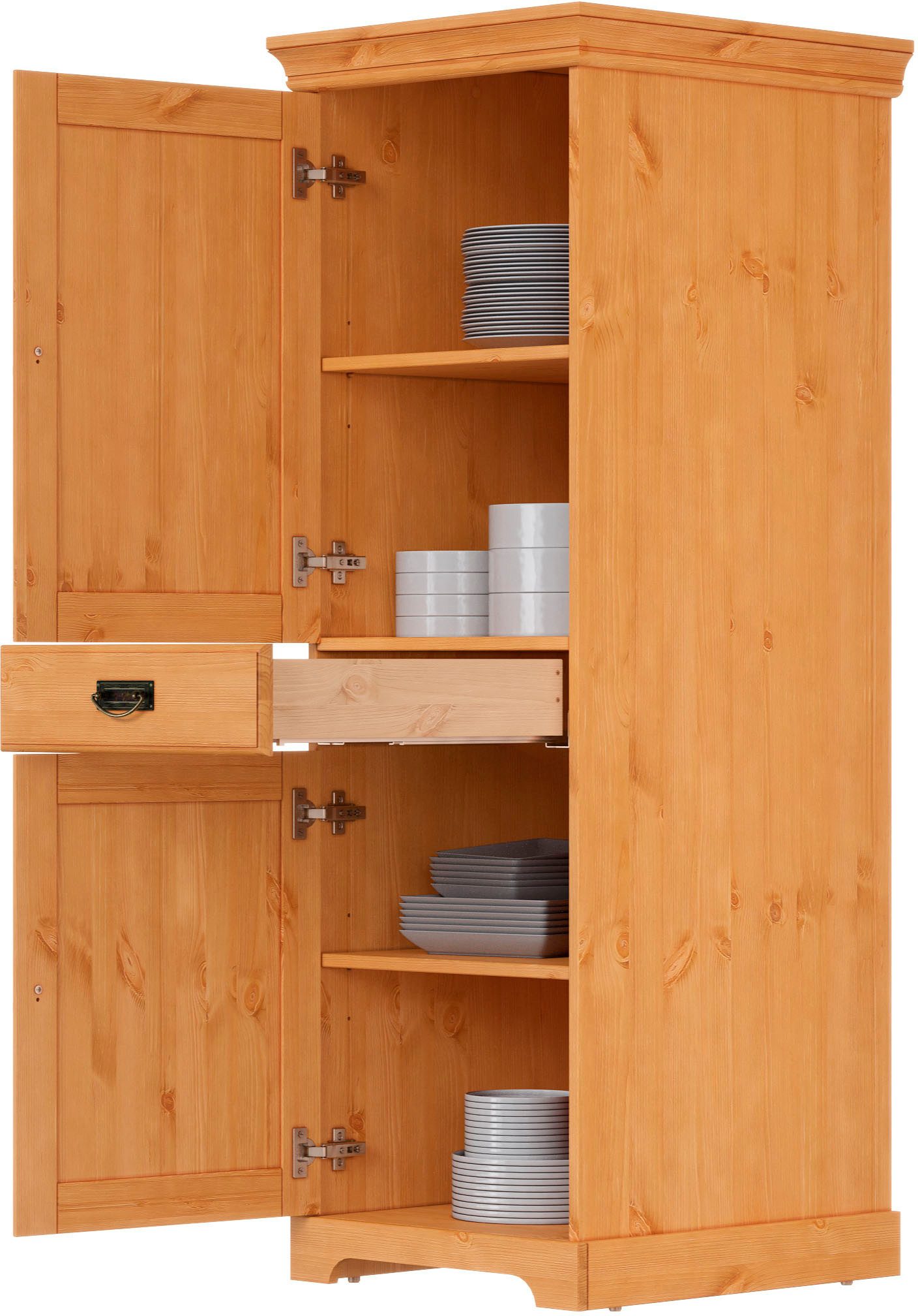 Home affaire Provisiekast Rügen Breedte 47 cm, massief grenen, 2 deuren, 1 lade
