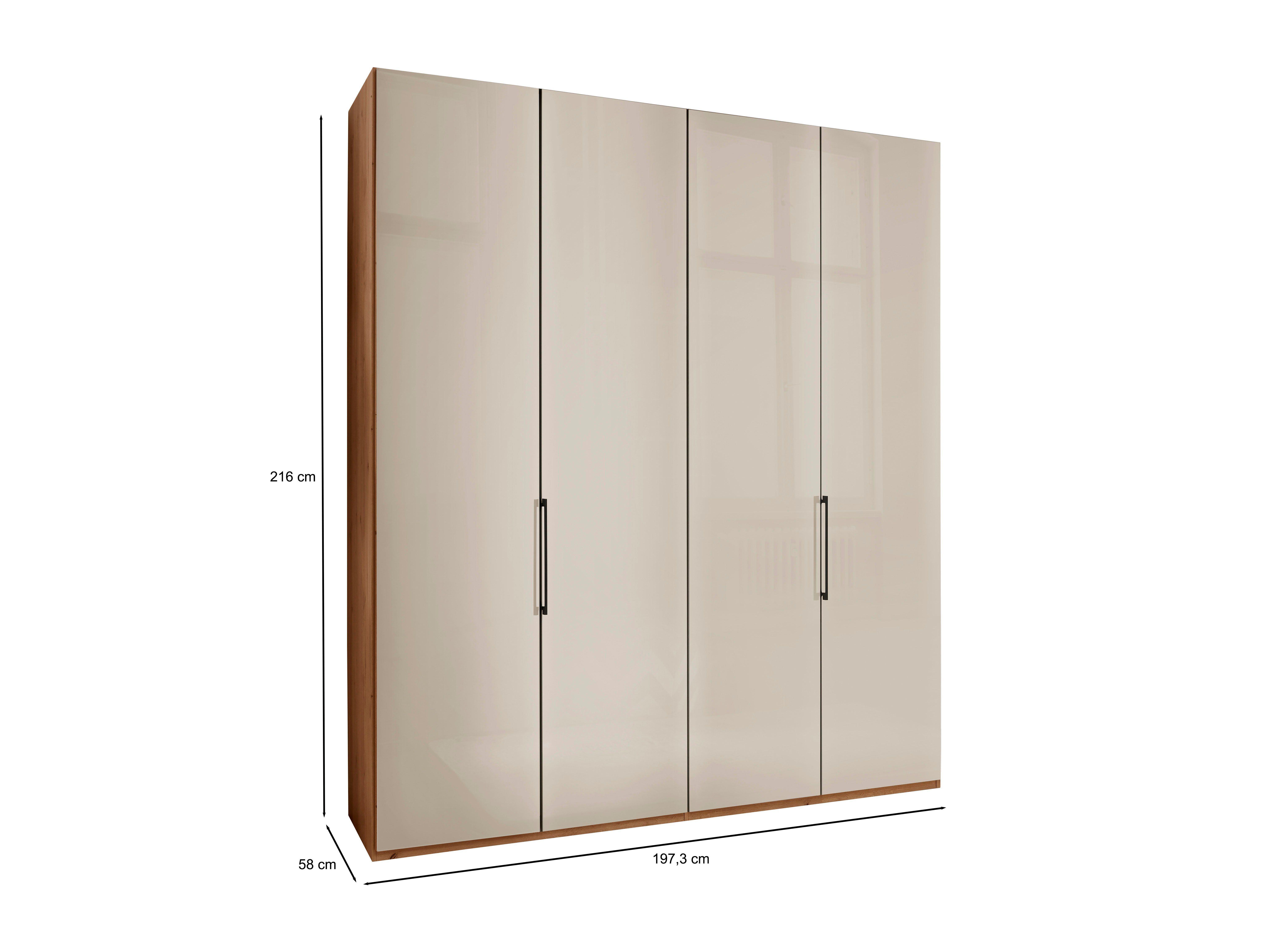 WIEMANN Draaideurkast Monaco, made in Germany, chic glazen front, in verschillende kleuren,