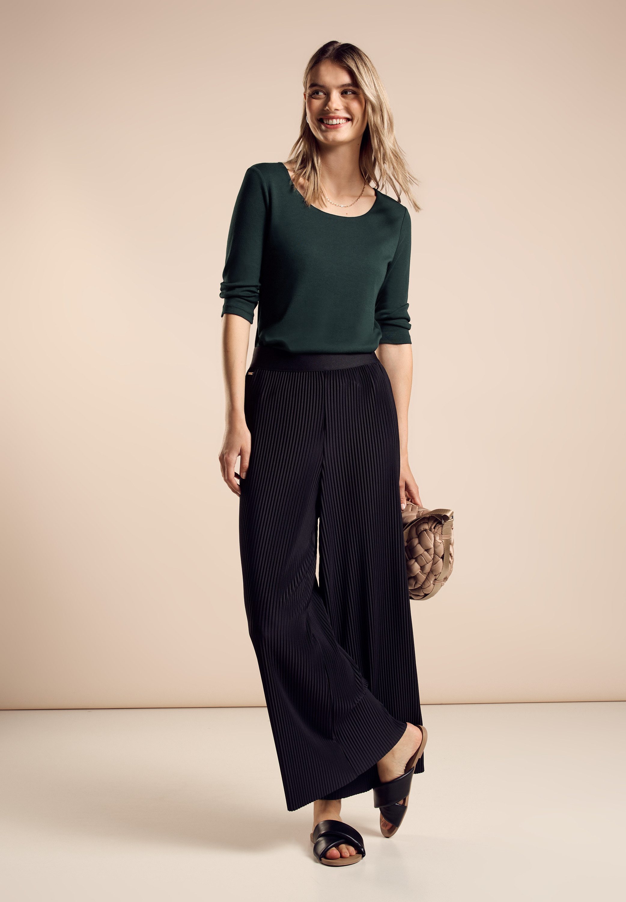 STREET ONE Shirt met ronde hals Style Pania met een ronde hals