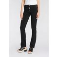 arizona bootcut jeans ultra stretch highwaist met doorknoopsluiting zwart