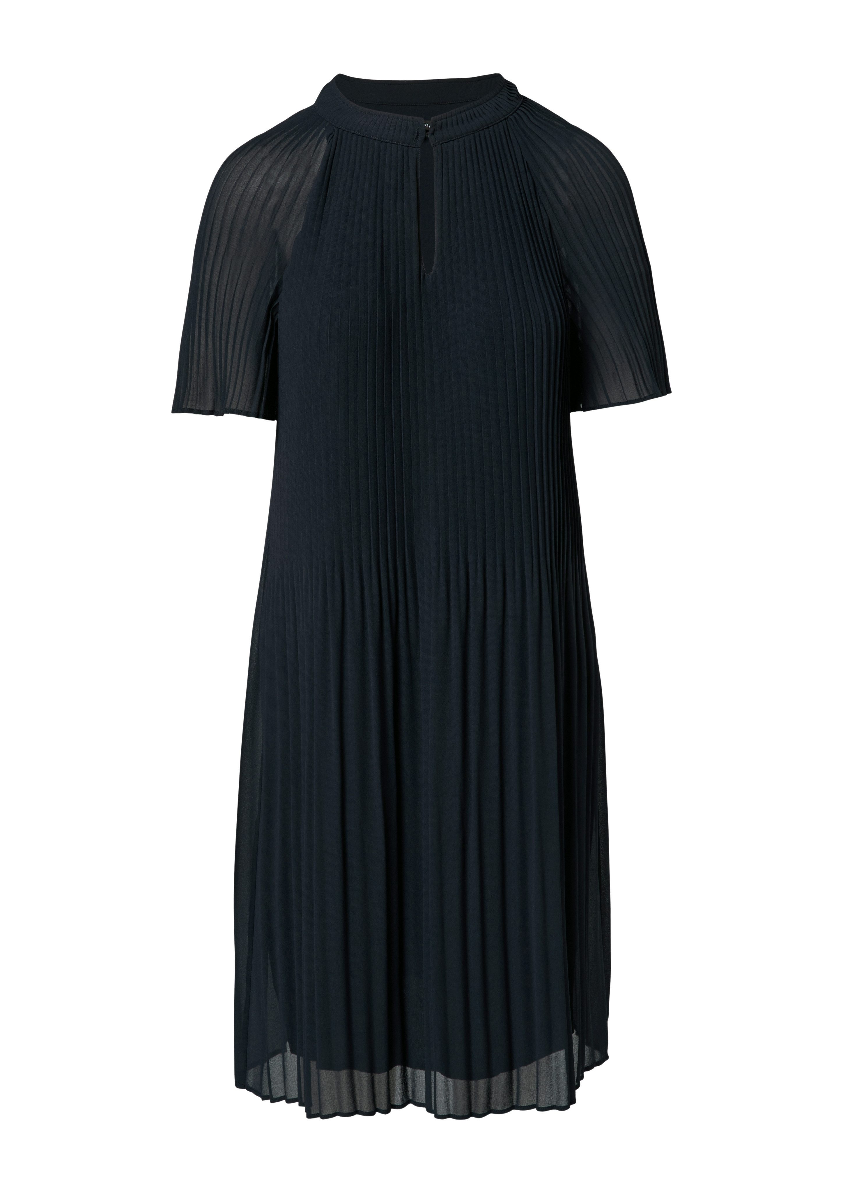 Comma Midi-jurk gemaakt van chiffon, met plissé-vouwen