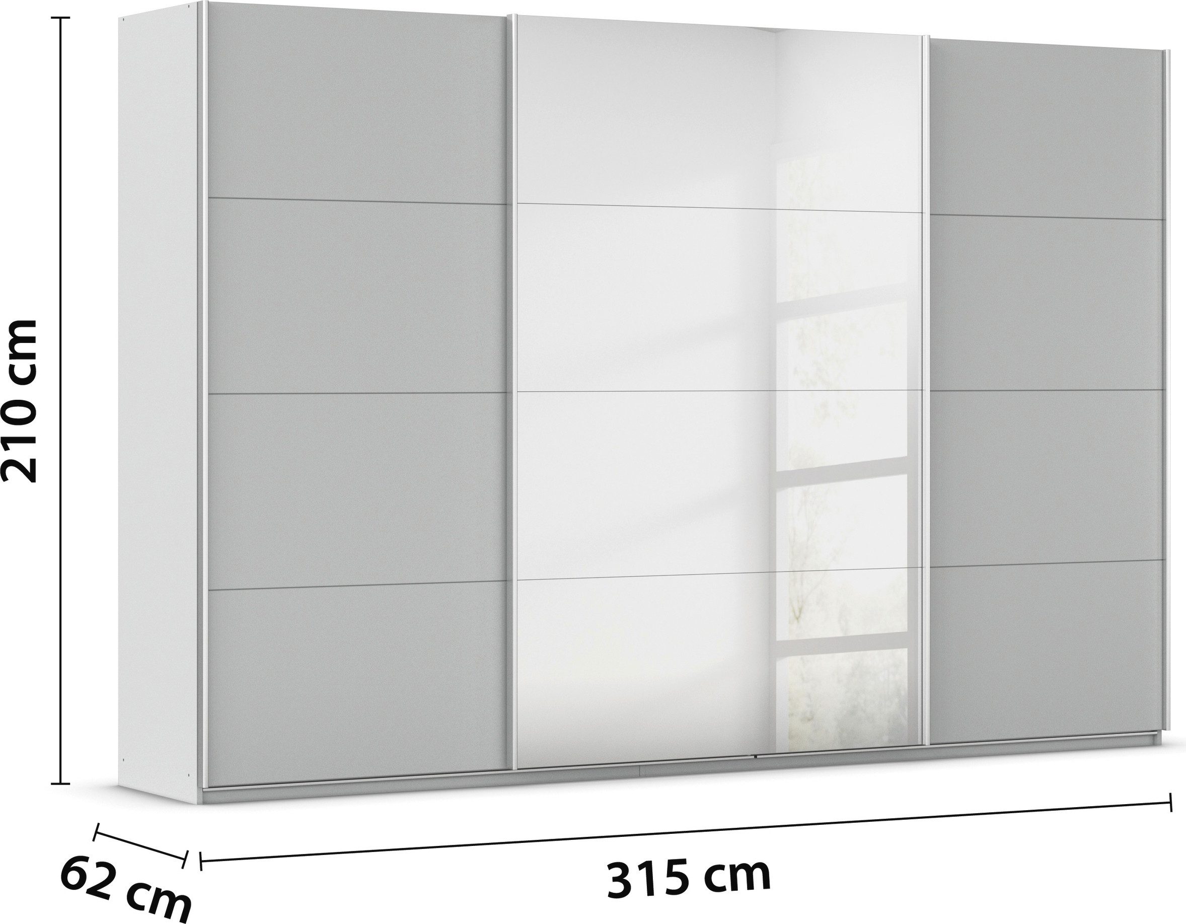 rauch Schuifdeurkast Kledingkast kast OTTO´S CHOICE garderobe AGORDO Top interieur, in 4 breedtes en 2 hoogtes MADE IN GERMANY